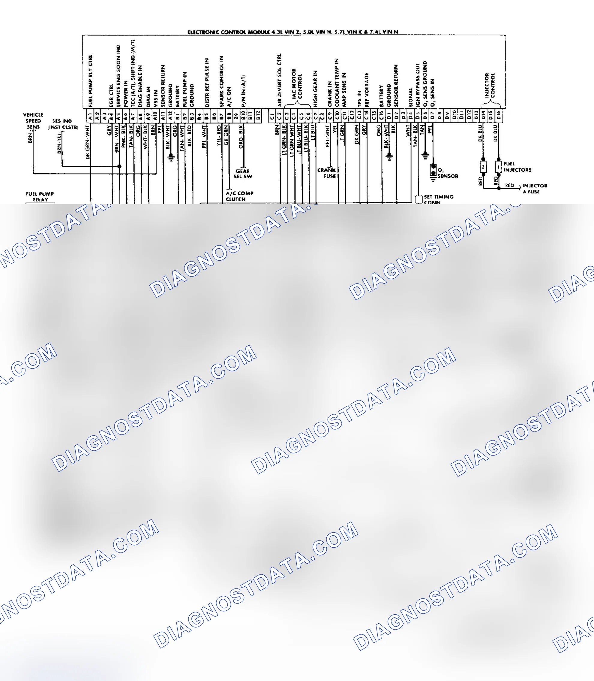Scheme 182: "C/K" Series (4.3L, 5.0L, 5.7L & 7.4L) Wiring Diagram