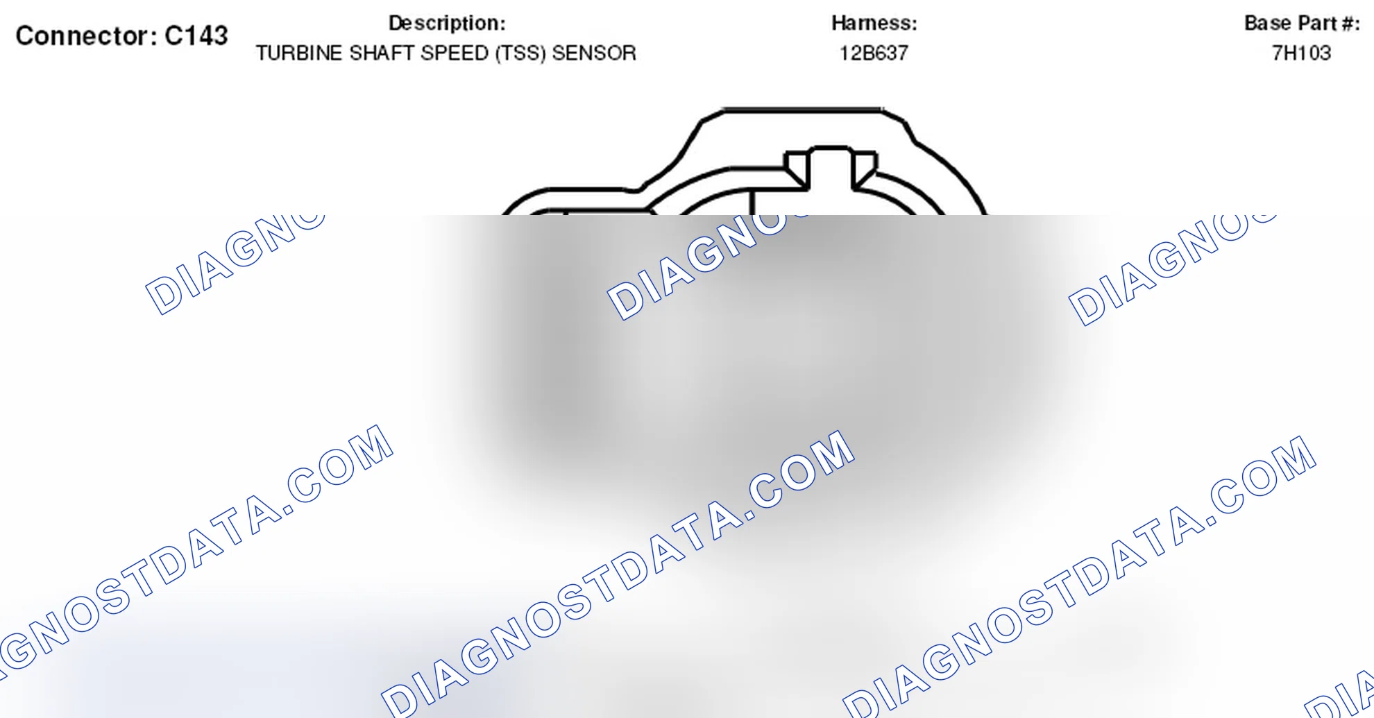 Scheme 37: Turbine Shaft Speed Sensor Connector End View (C143)