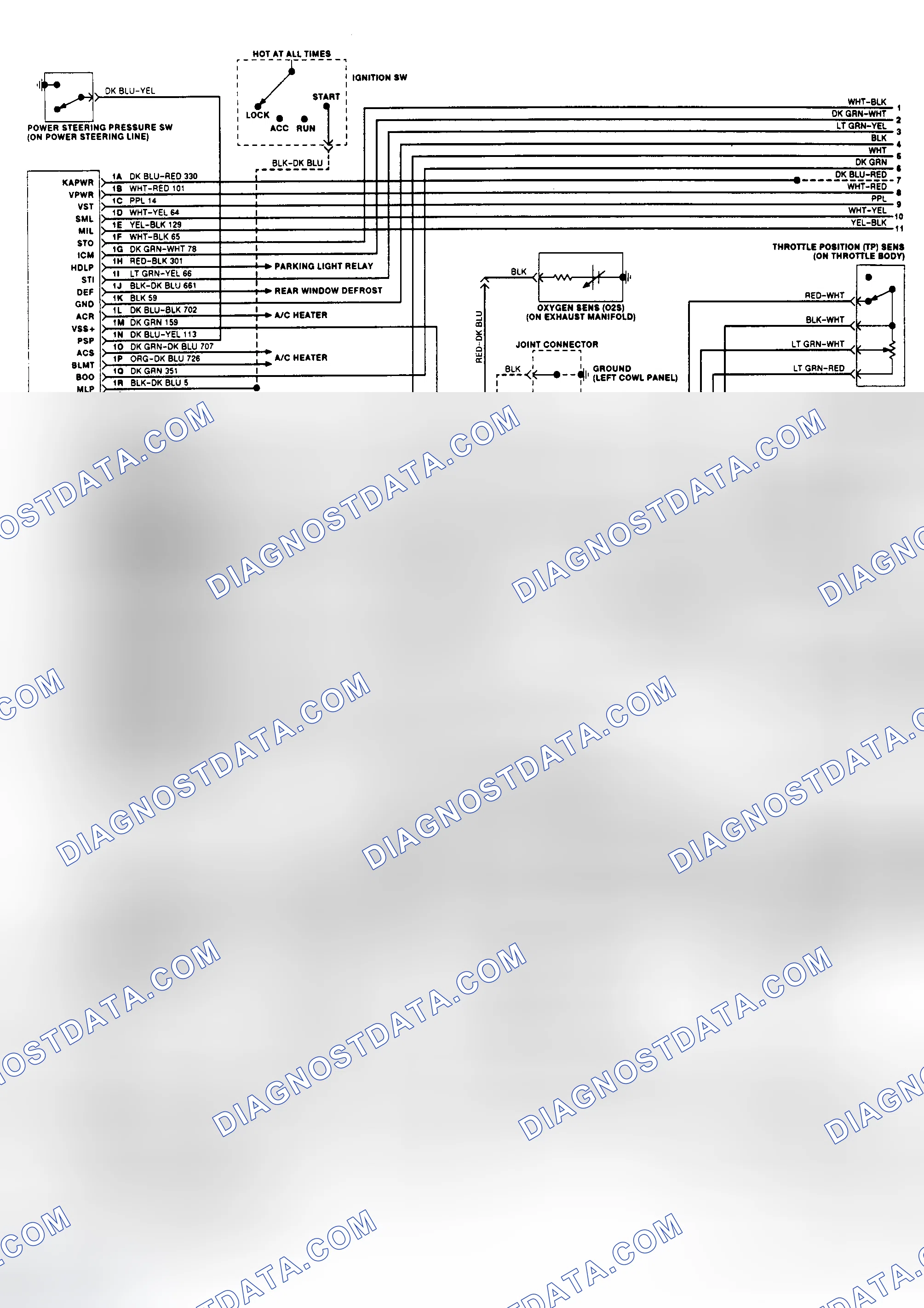 Scheme 166: EEC Wiring Diagram (1.8L A/T - 1 of 2)