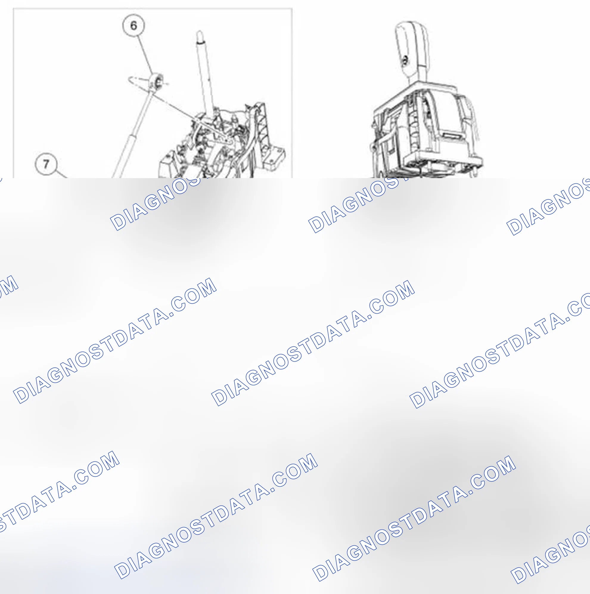 Scheme 64: Selector Lever Cable and Bracket - Floor Shift