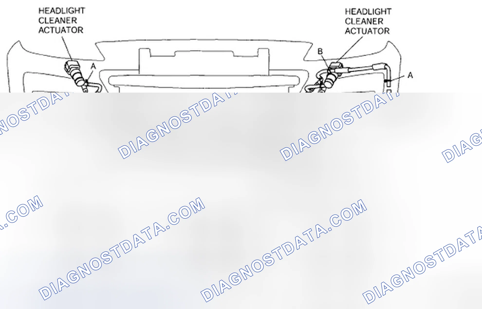 Scheme 28: HEADLIGHT CLEANER HOSE REMOVAL/INSTALLATION