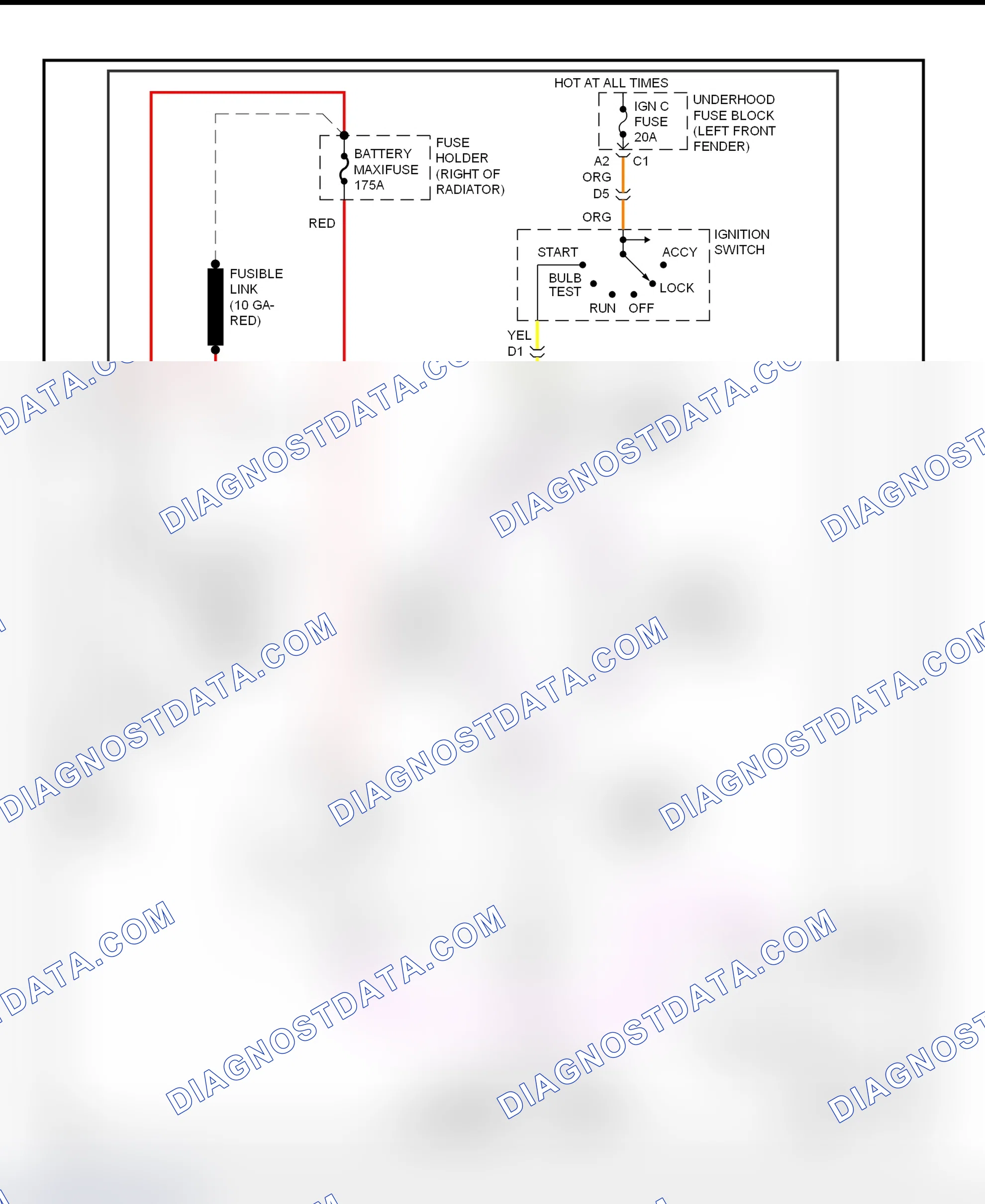 Fig. 13: Starting System Wiring Diagram (Blazer, Bravada, Envoy, Jimmy, Sonoma & S10 Pickup)