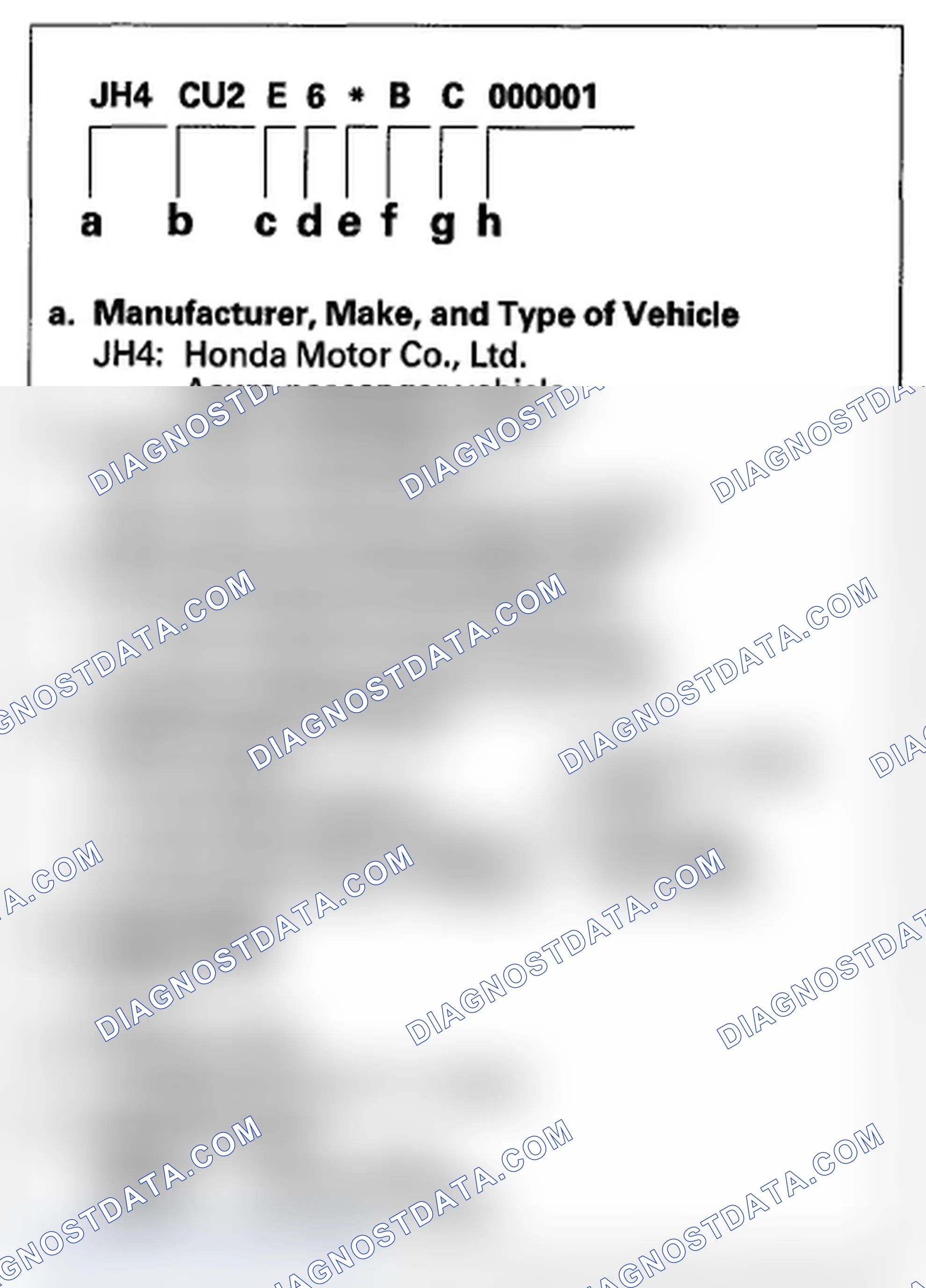 Scheme 20: Vehicle Identification Number