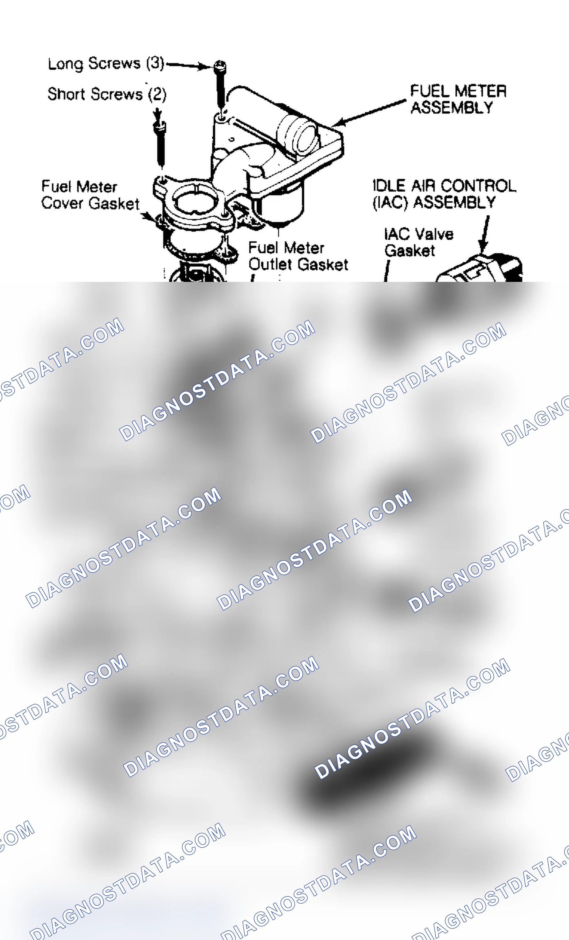 Scheme 9: Exploded View of Rochester Single Unit Throttle Body Assembly