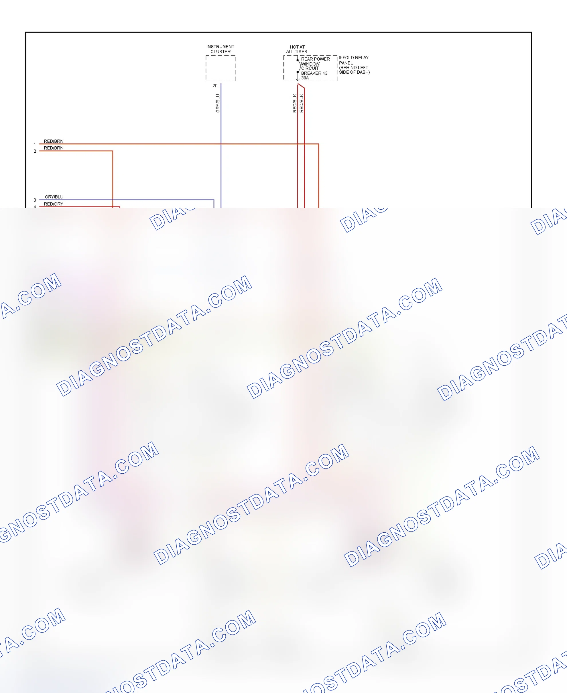 Scheme 12: Power Window System Wiring Diagram (A6 - 2 Of 2)