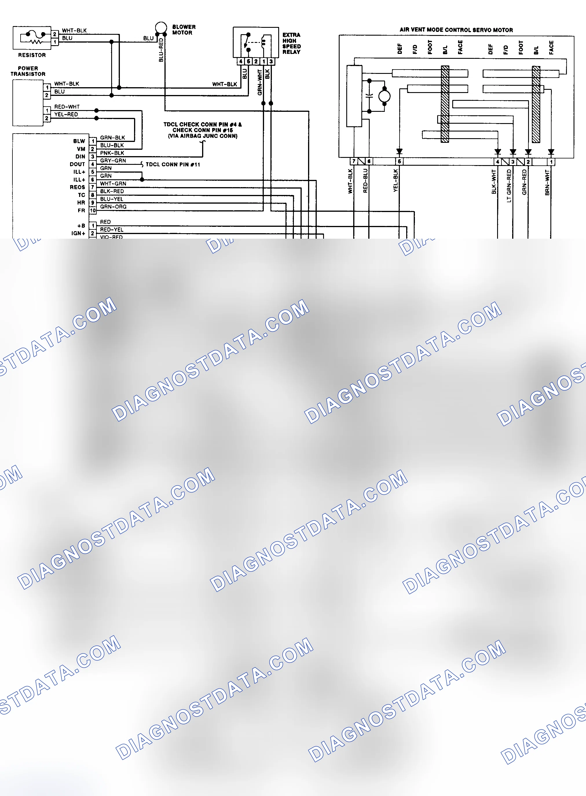 Scheme 23: Automatic A/C-Heater System Wiring Diagram (1 of 2)