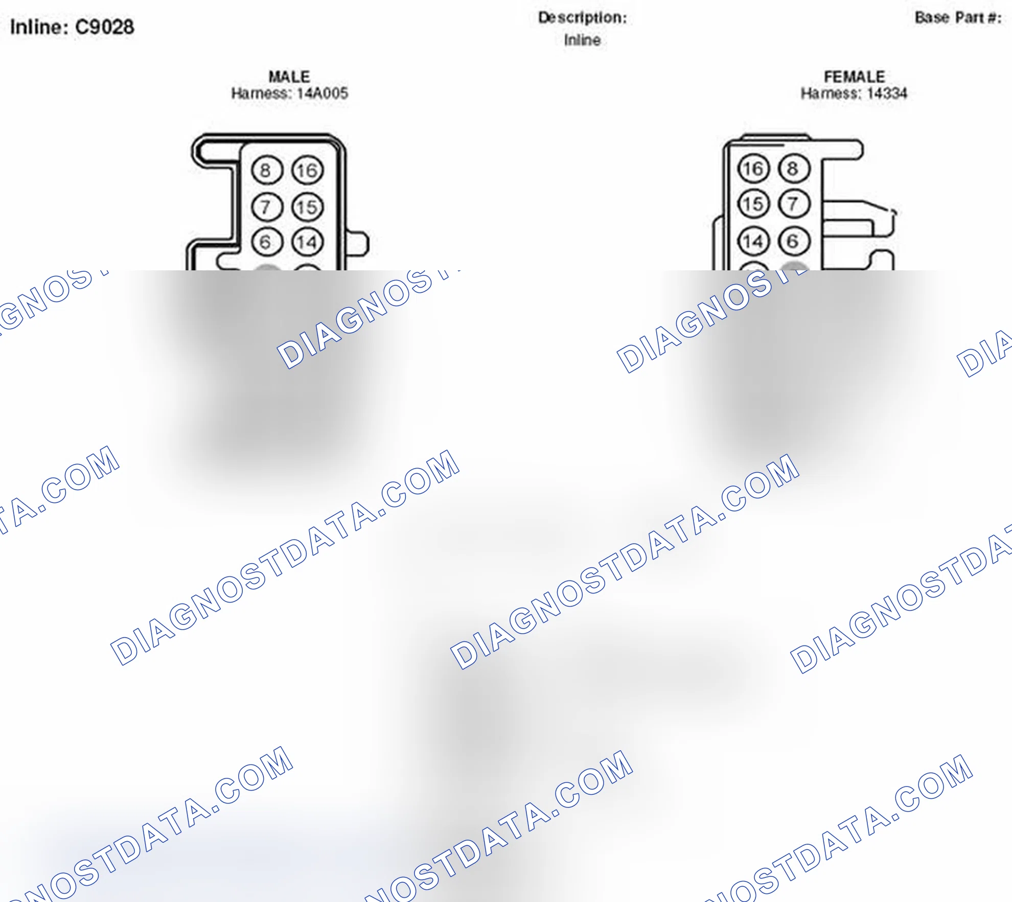 Scheme 330: Inline Connector End View (C9028)