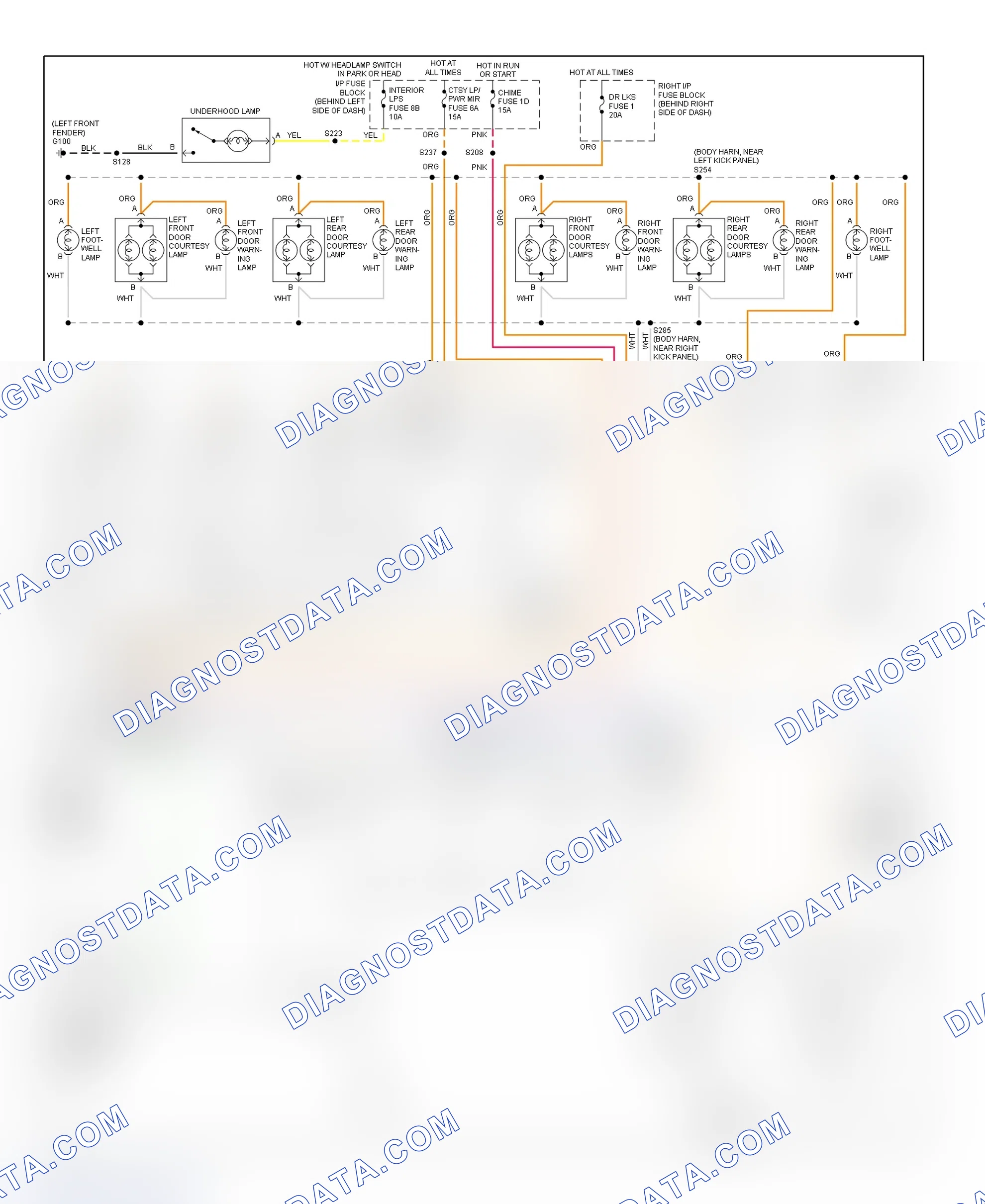 Scheme 46: Illumination/Interior Lights Wiring Diagram (LeSabre - 1 Of 2)