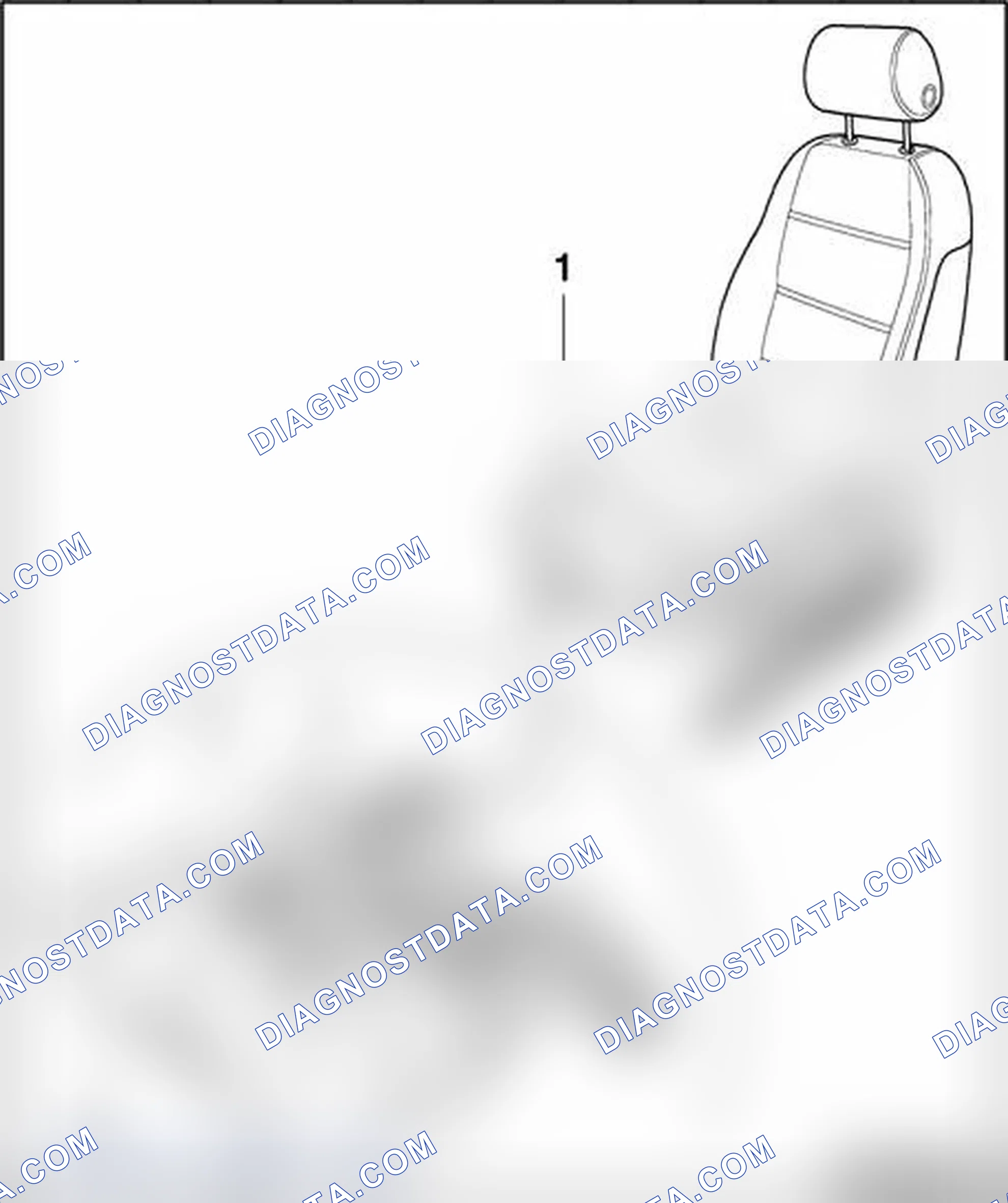 Scheme 234: Seat cushion extension (sports seat), assembly overview