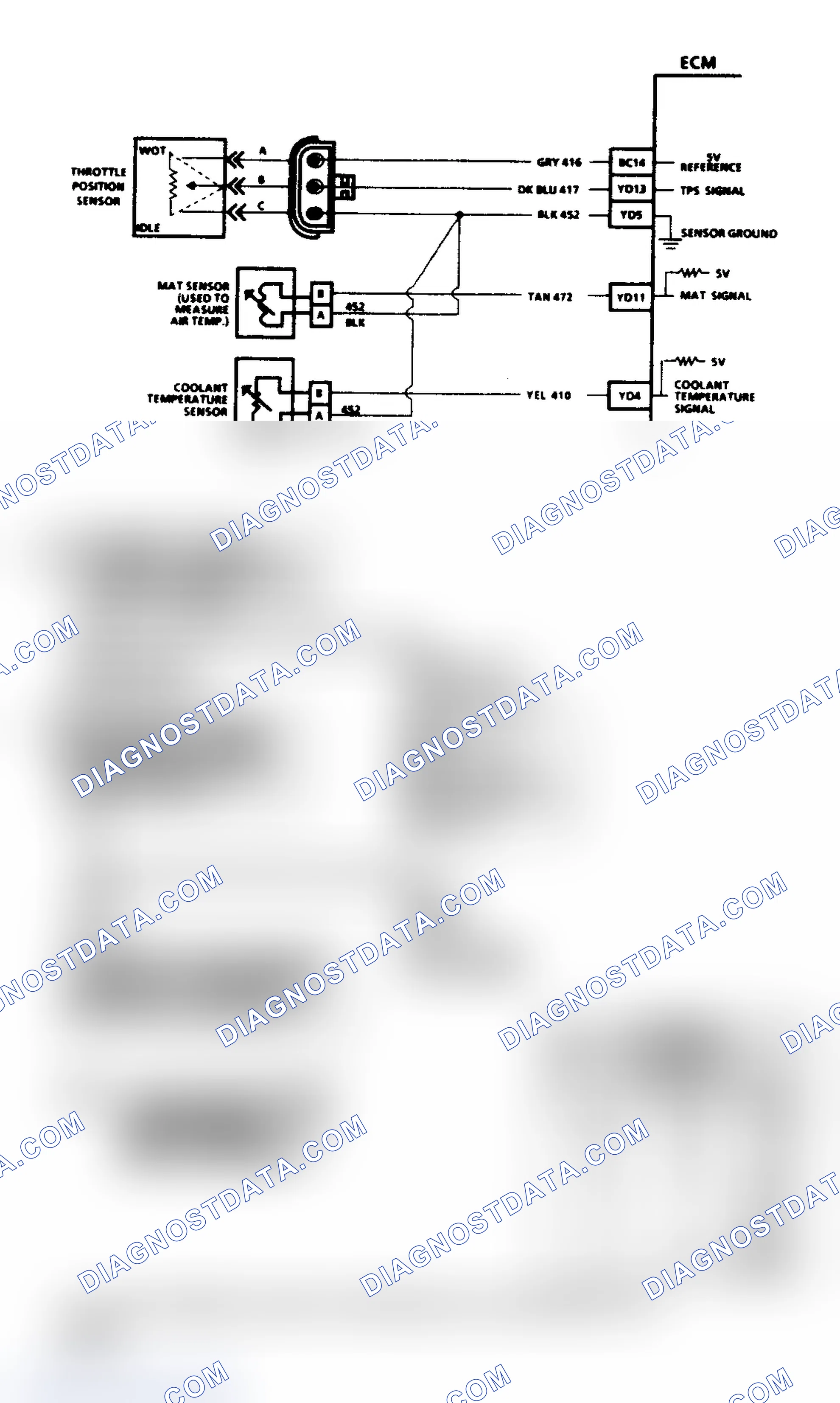 Scheme 550: Code 25, Manifold Air Temperature (Mat) Sensor Circuit