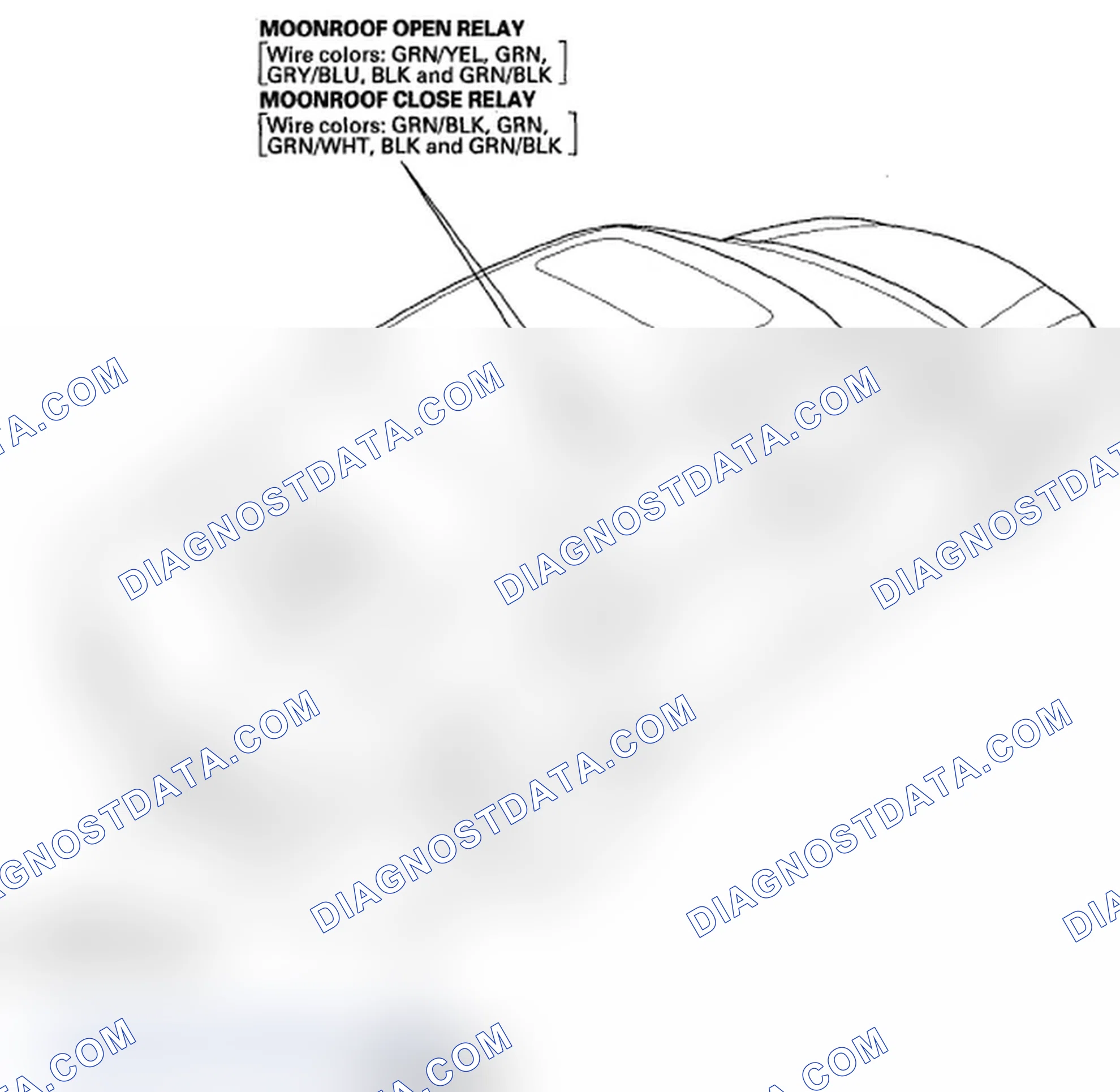 Scheme 131: Identifying Moonroof Open Relay, Navigation Unit And XM Receiver