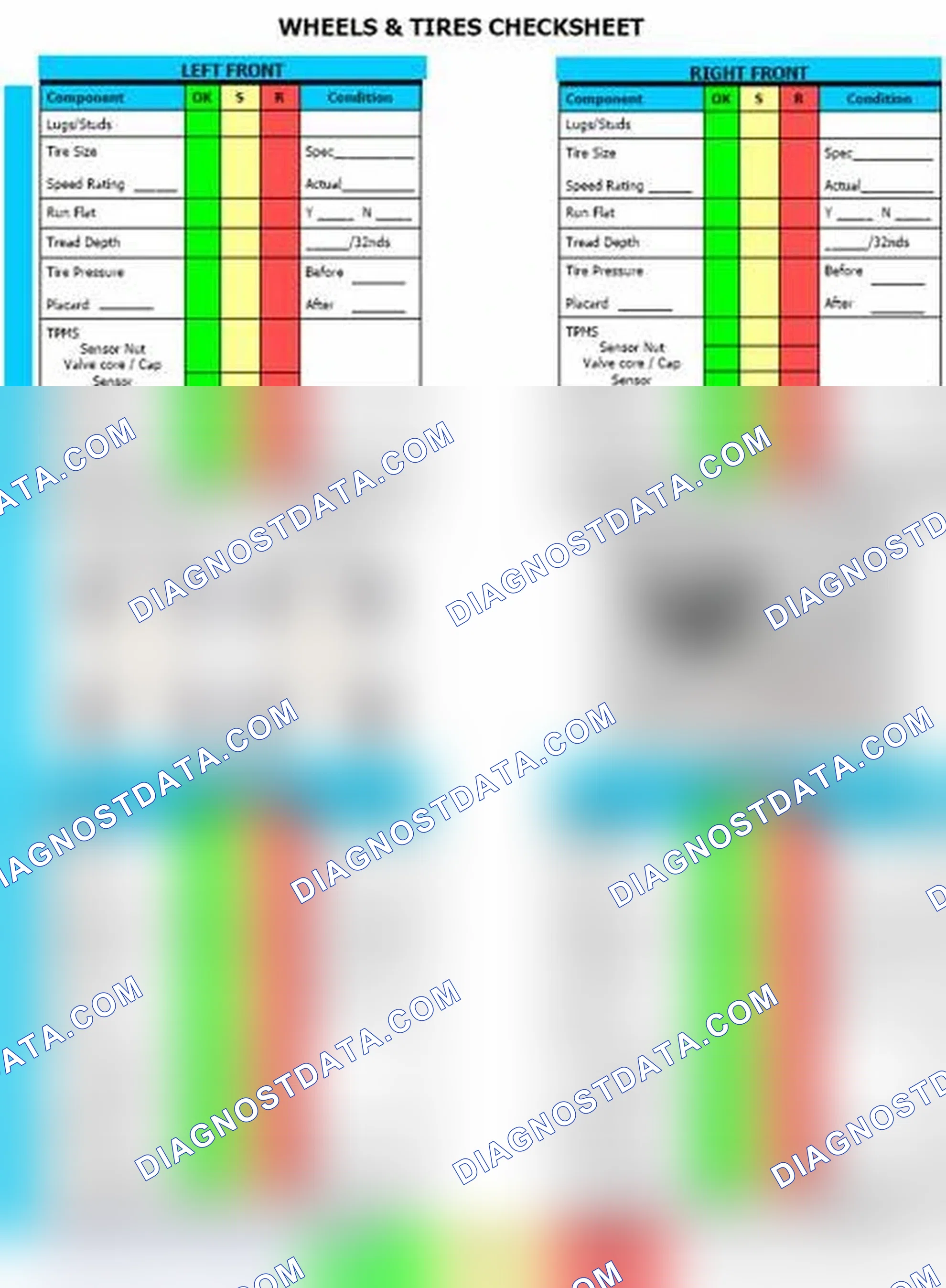 Scheme 35: Wheels & Tires Checksheet (2 Of 2)