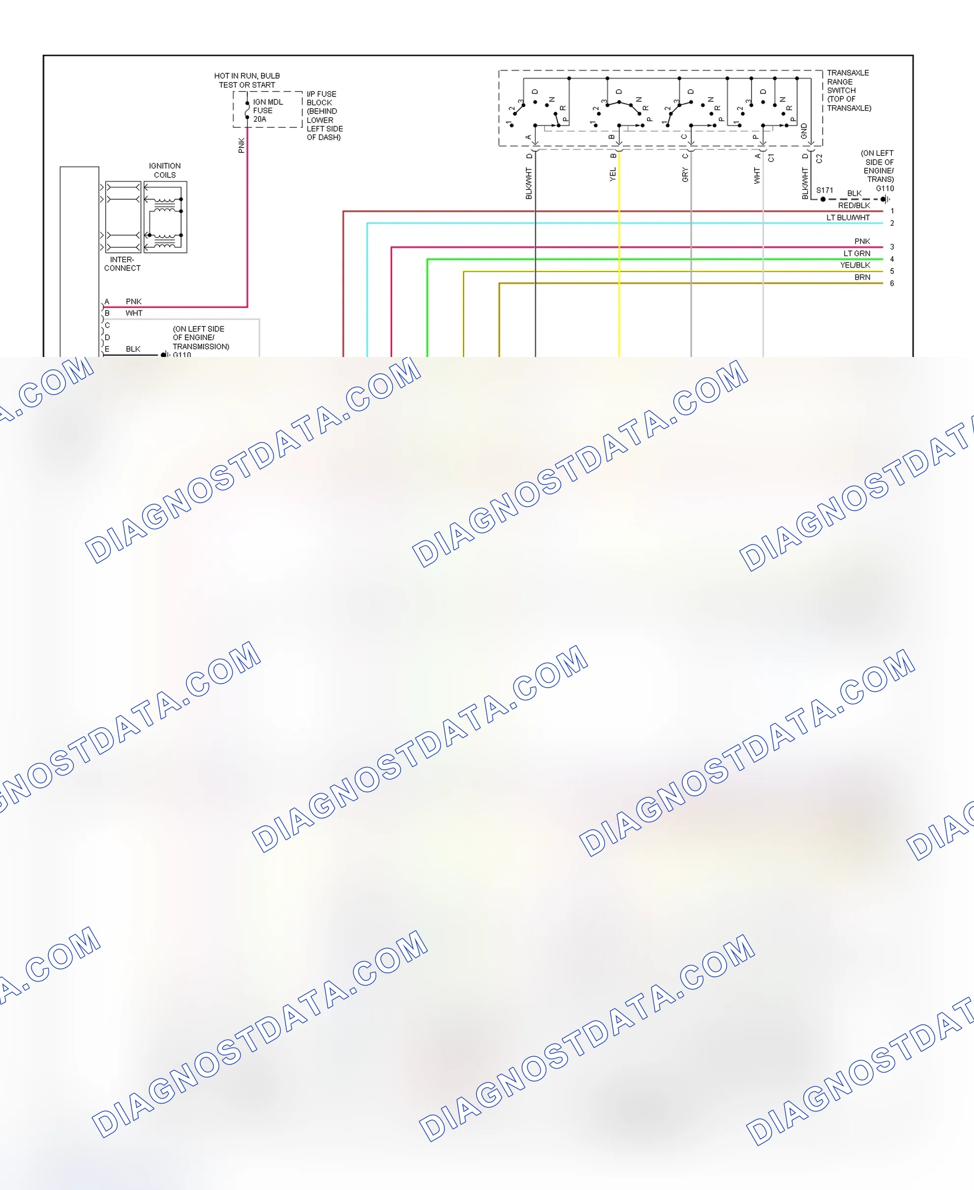 Scheme 107: PCM Wiring Diagram (Cavalier & Sunfire - 2.2L VIN F - Gasoline - 2 Of 3)