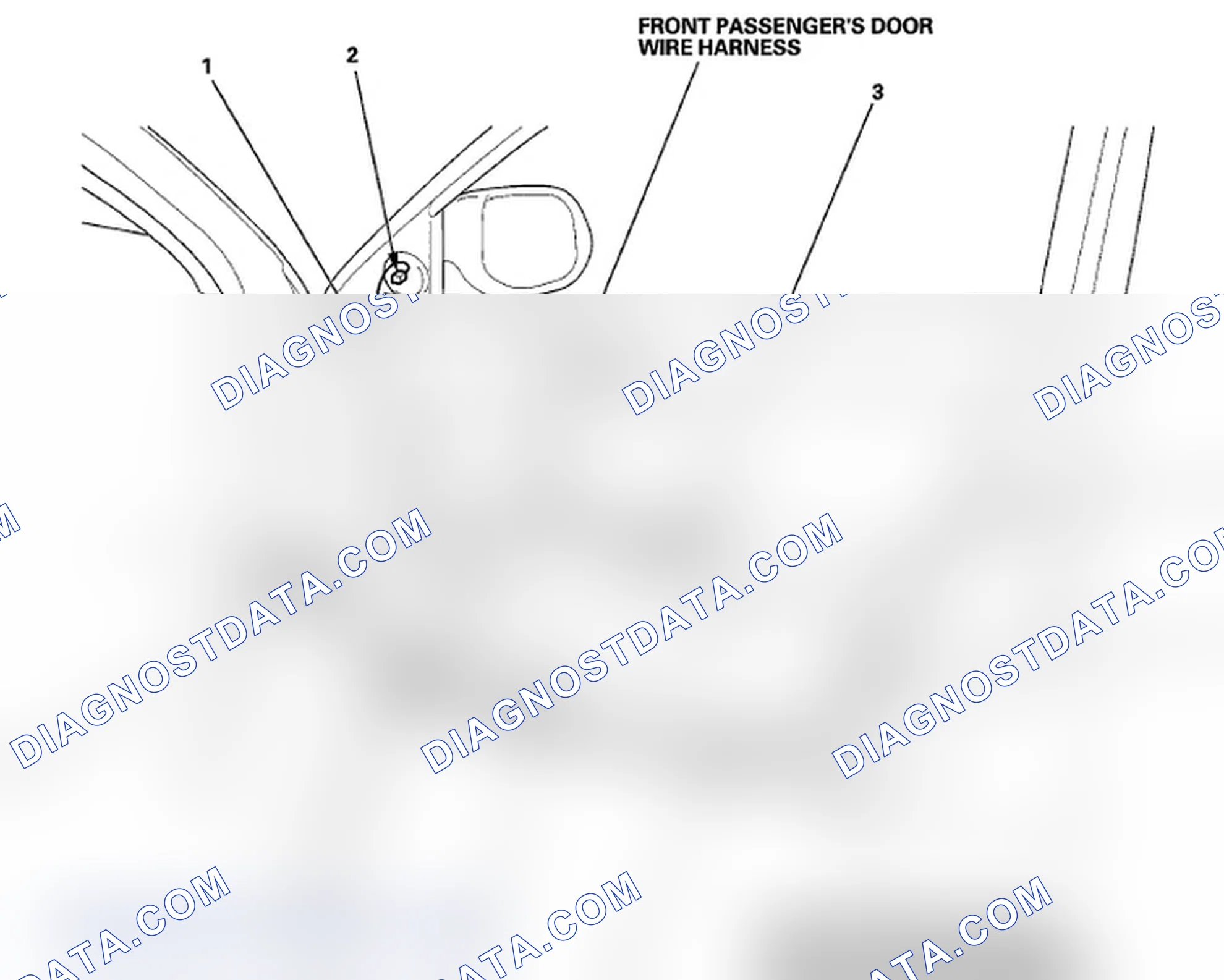 Scheme 39: Identifying Front Passenger's Door Wire Harness And Courtesy Light