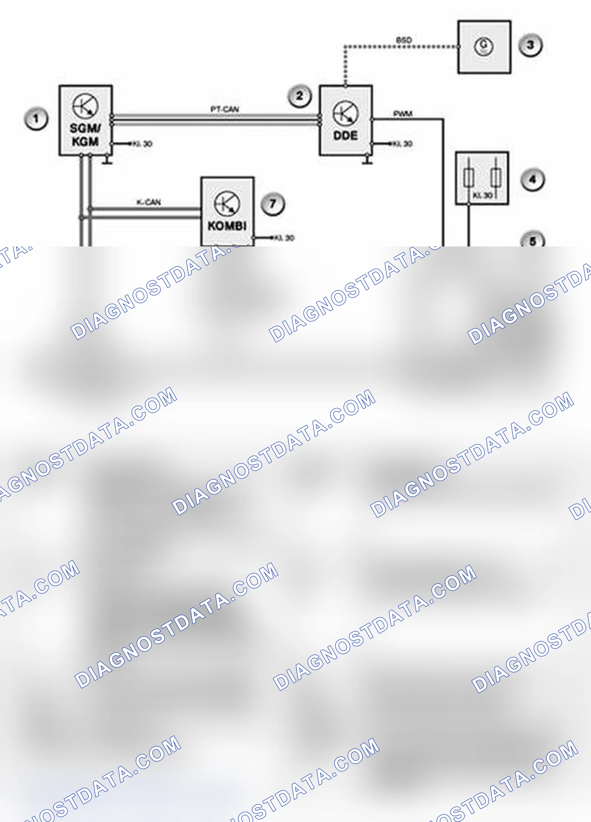 Scheme 125: System Circuit Diagram, Electric Auxiliary Heater (Diesel Engine Only)