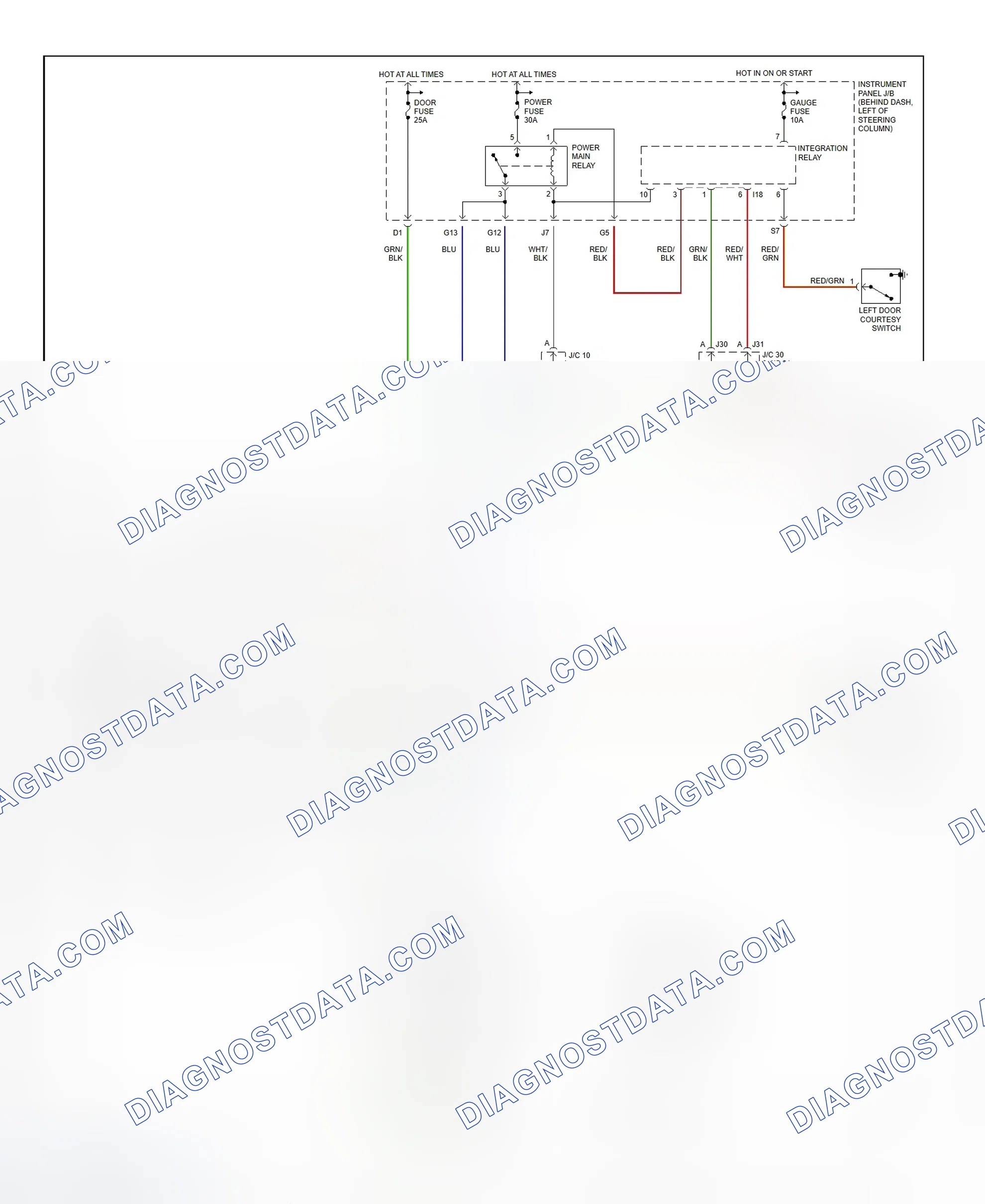 Scheme 10: Power Window System Wiring Diagram (Camry Solara)