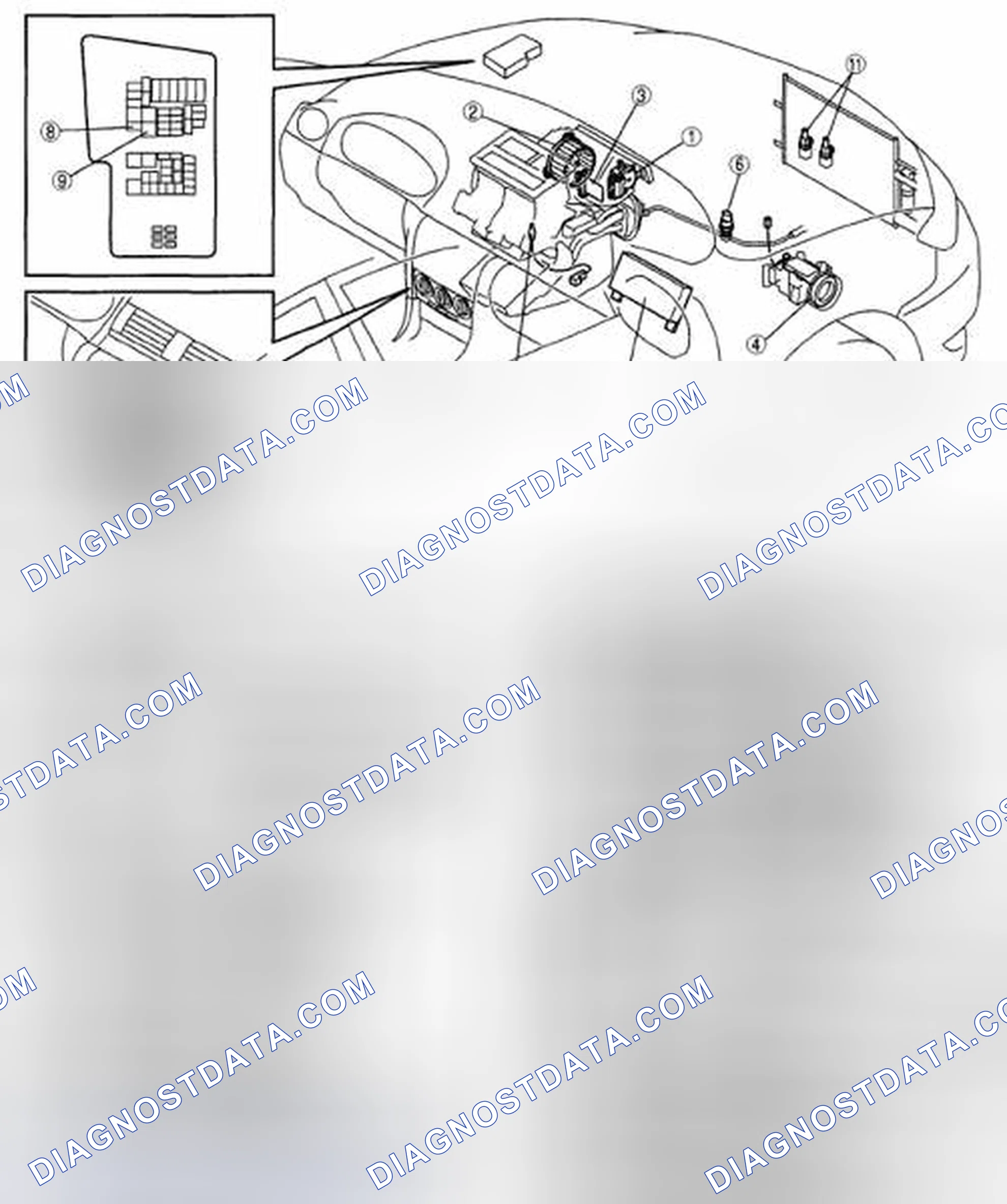 Scheme 13: HVAC CONTROL SYSTEM LOCATION INDEX [MANUAL AIR CONDITIONER]