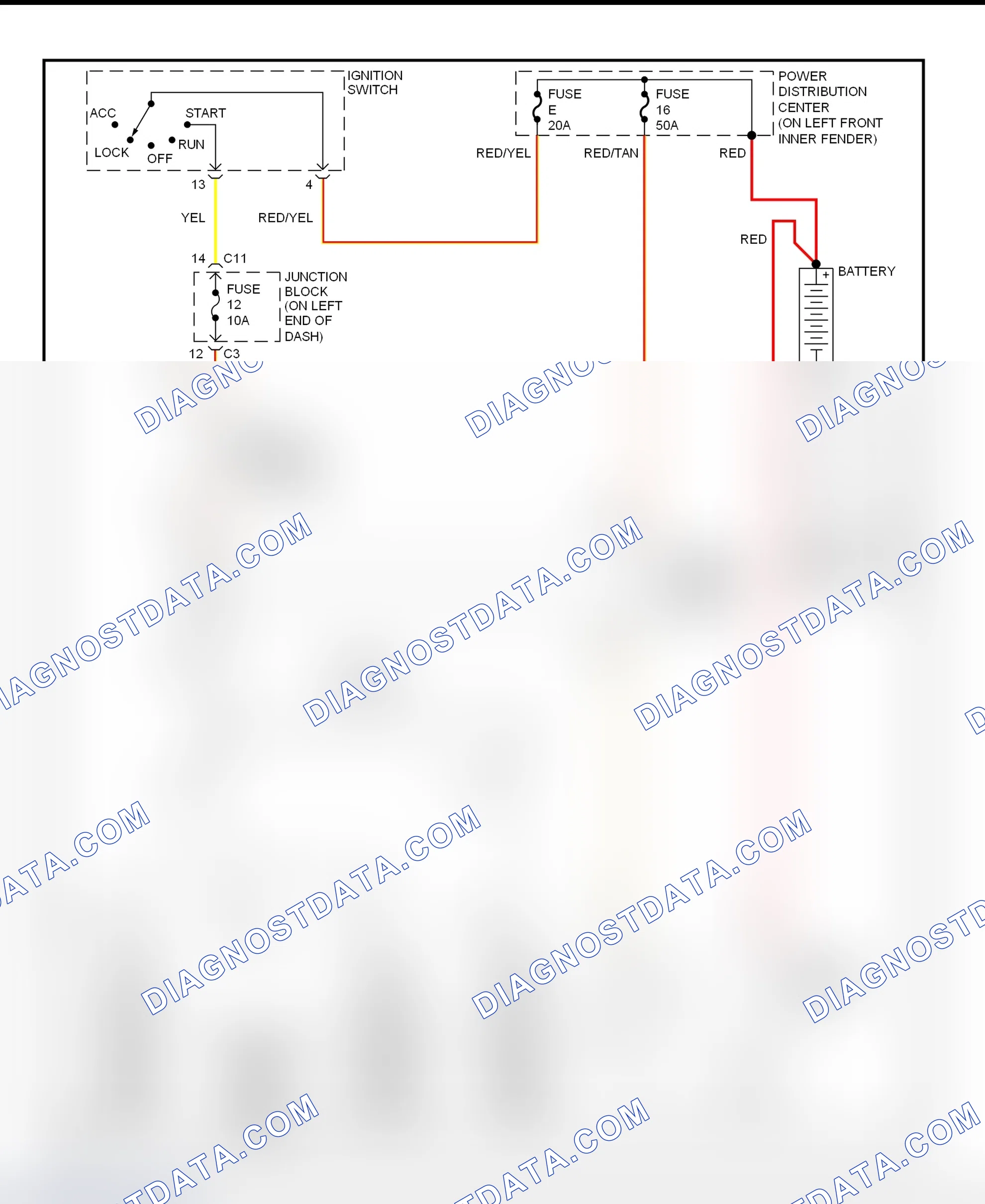 Scheme 4: Starting System Wiring Diagram (Durango)