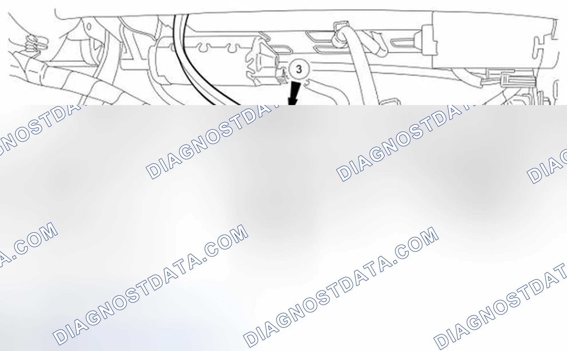 Scheme 231: Retainer and Connector Location View, Cushion Frame From The Front