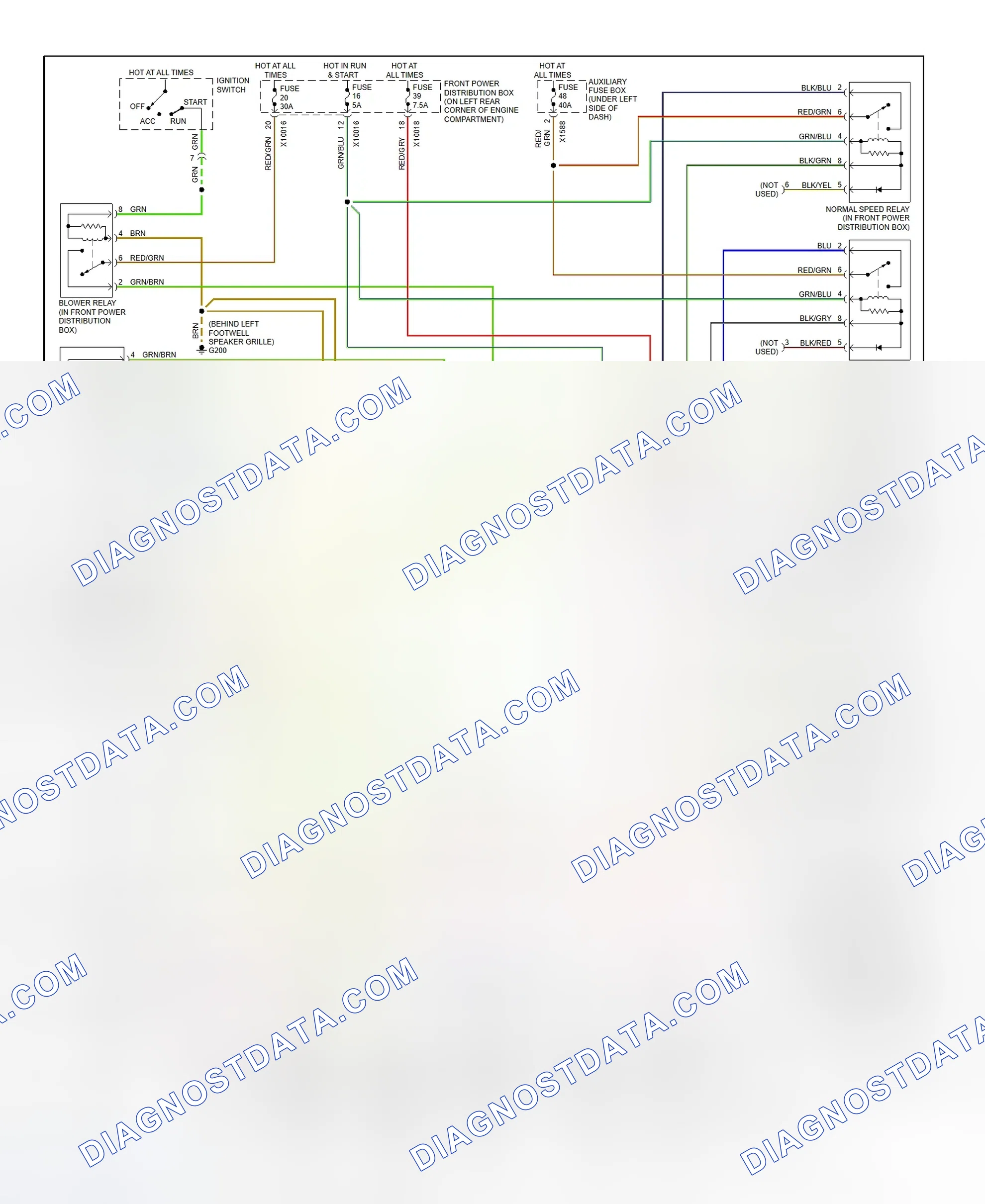 Fig. 29: Manual A/C-Heater System Wiring Diagram (2000 Z3 - 3.2L)
