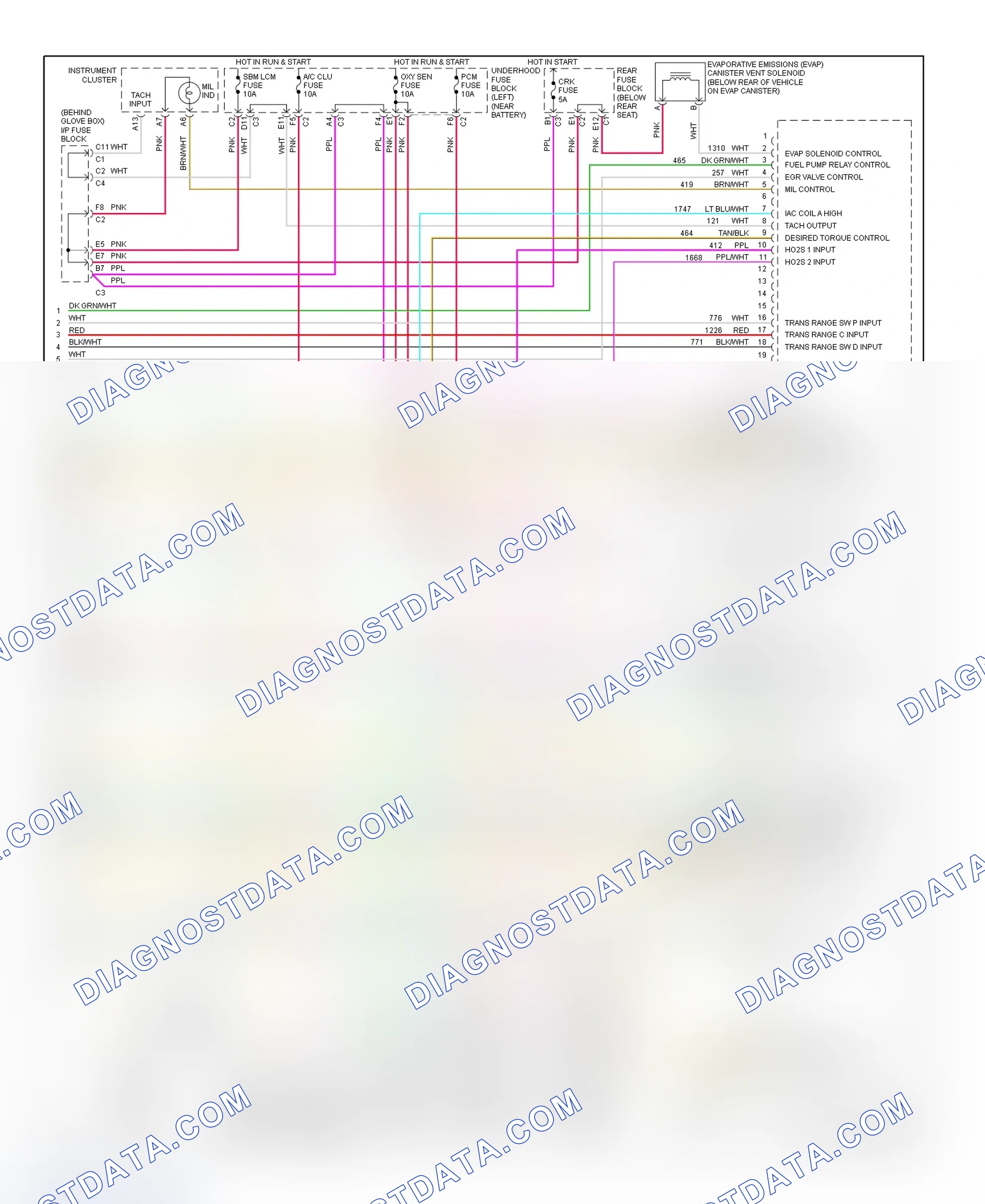 Scheme 189: PCM Wiring Diagram (Park Avenue - 3.8L - 4 Of 4)