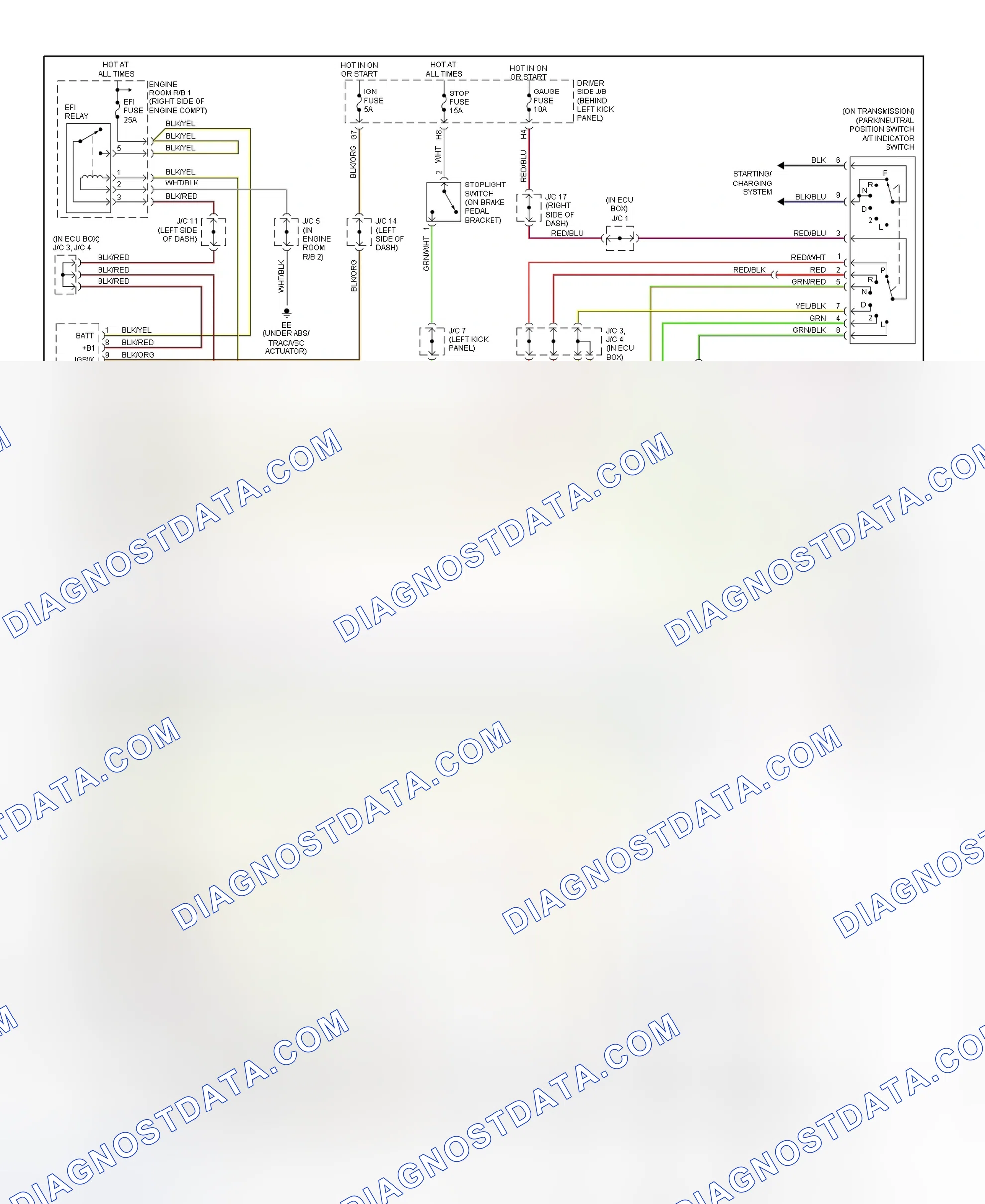 Scheme 39: Transmission Electronic Control System Wiring Diagram (2001 GS 300)