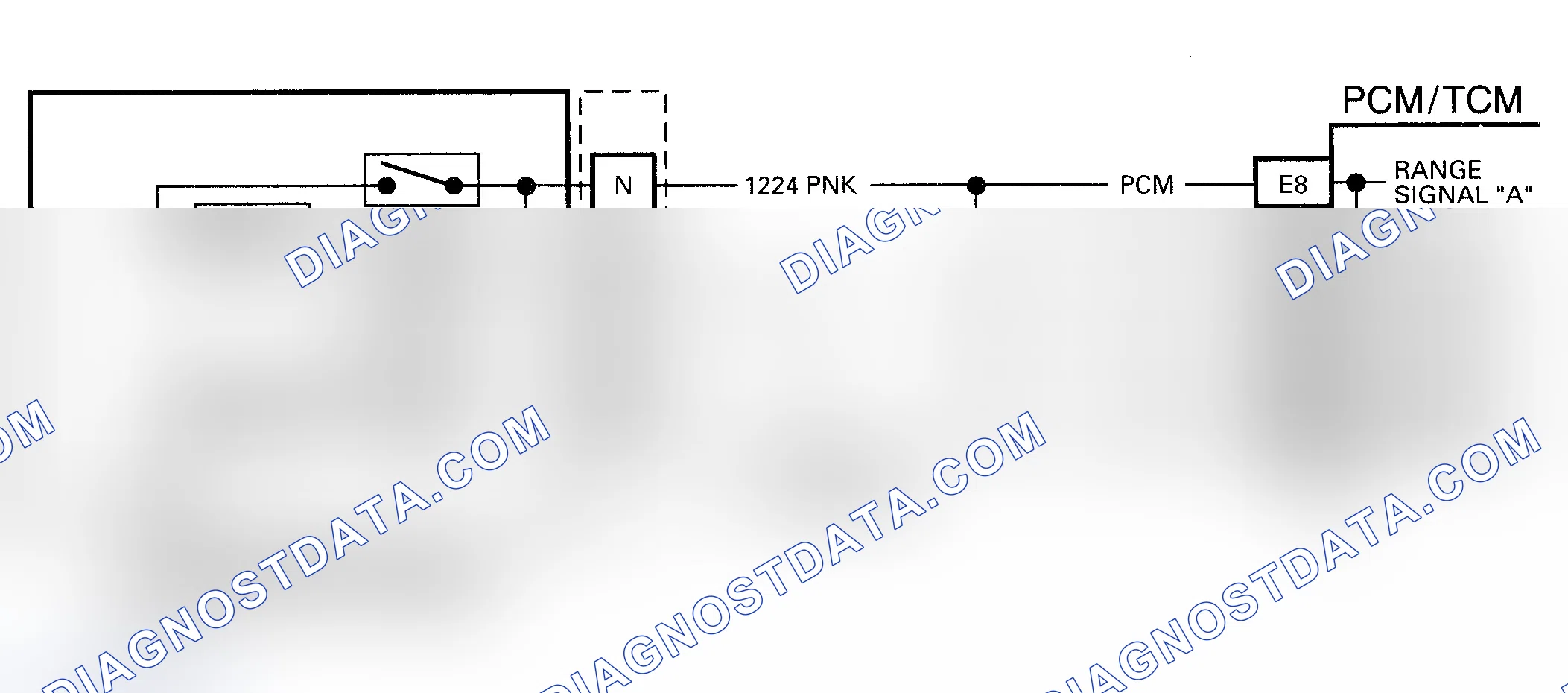 Scheme 467: DTC 28 Schematic (4L80-E) Transmission Range Pressure Switch Circuit Fault