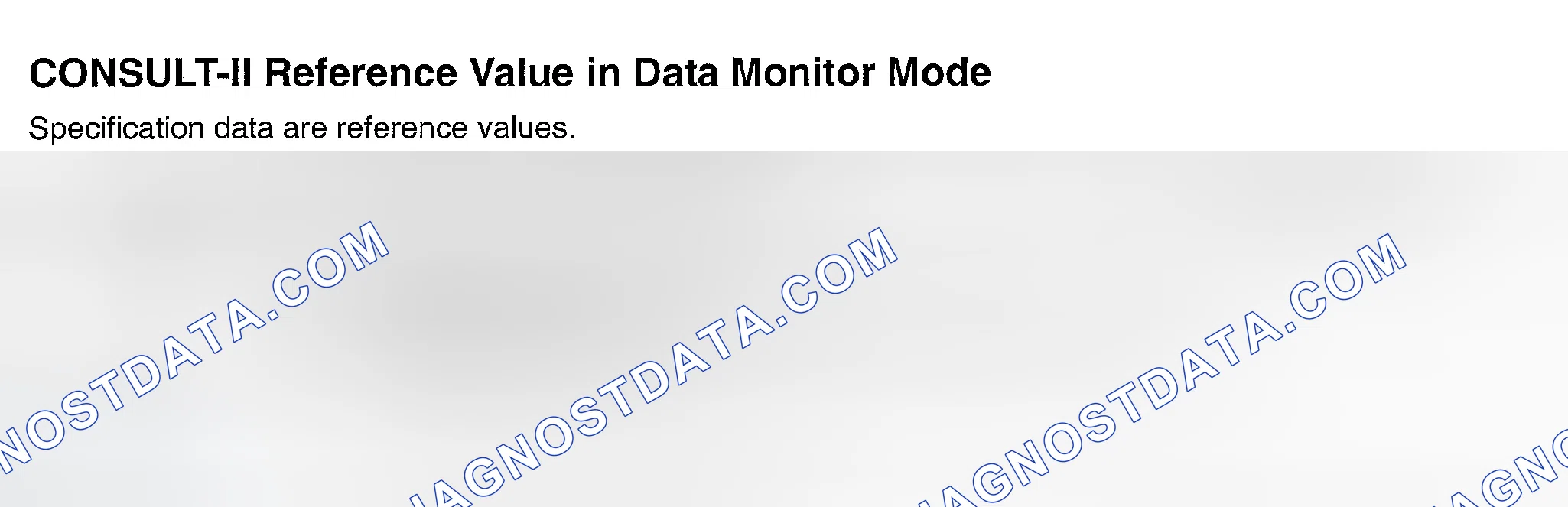 Scheme 659: CONSULT-II Reference Value In Data Monitor Mode