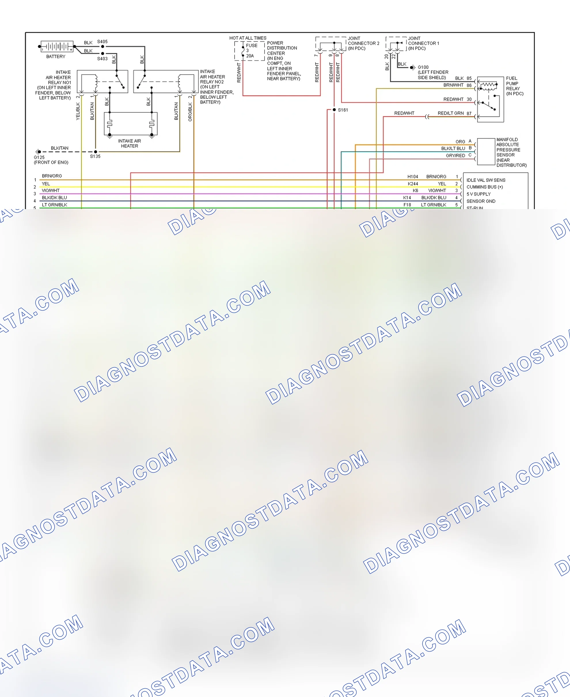 Scheme 51: PCM Wiring Diagram (Ram Pickup - 2500 & 3500 - 5.9L 24-Valve Diesel - 3 Of 3)