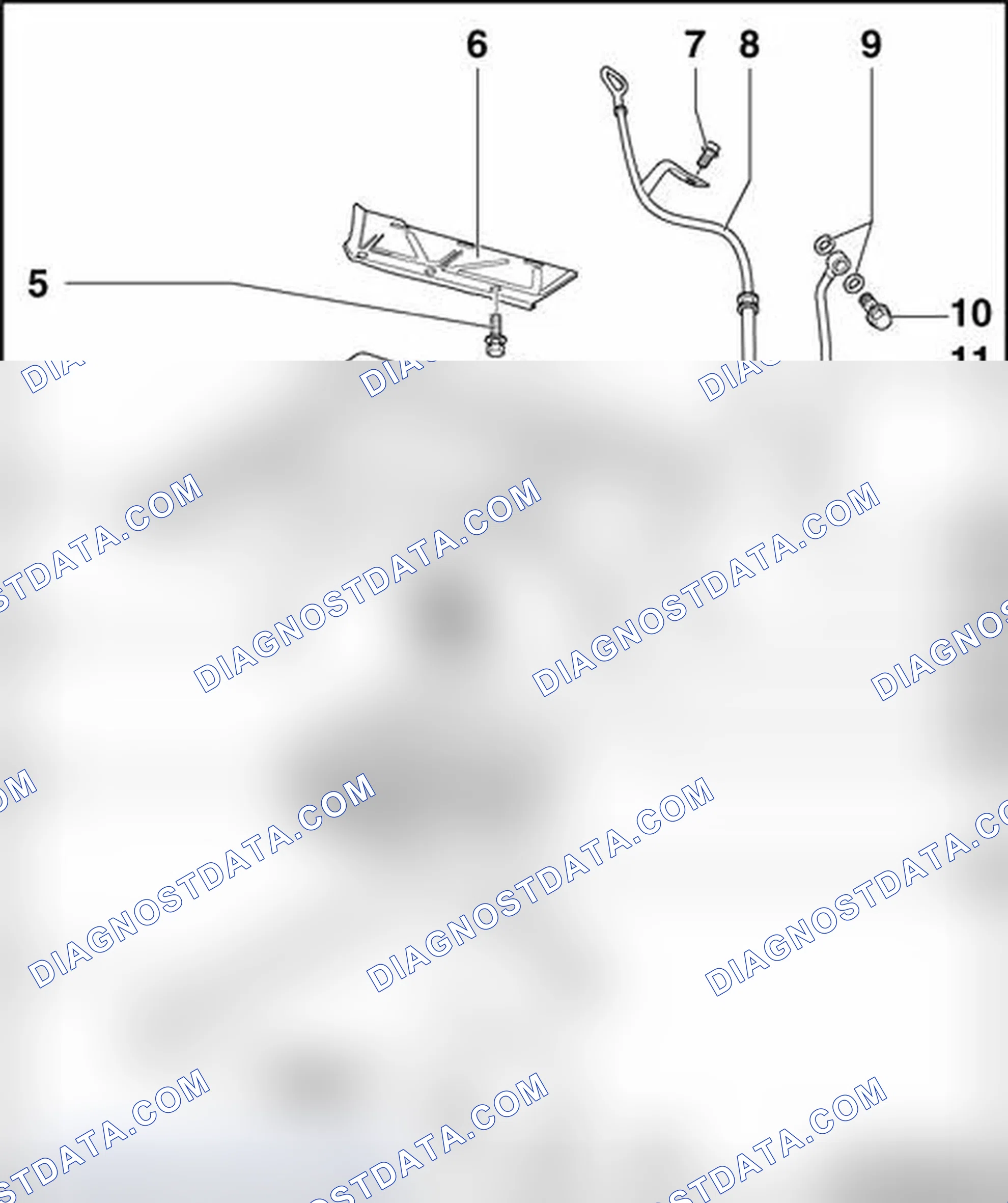Scheme 255: Oil pan (upper part), assembly overview