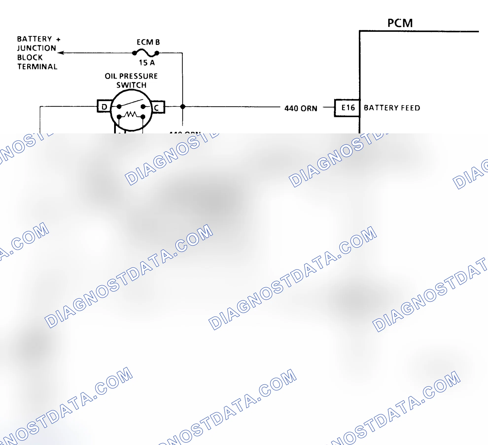 Scheme 323: CODE 54, Schematic, Fuel Pump Circuit (4.3L S & T Series Util. W/ M/T & 4.3L L & M Series)