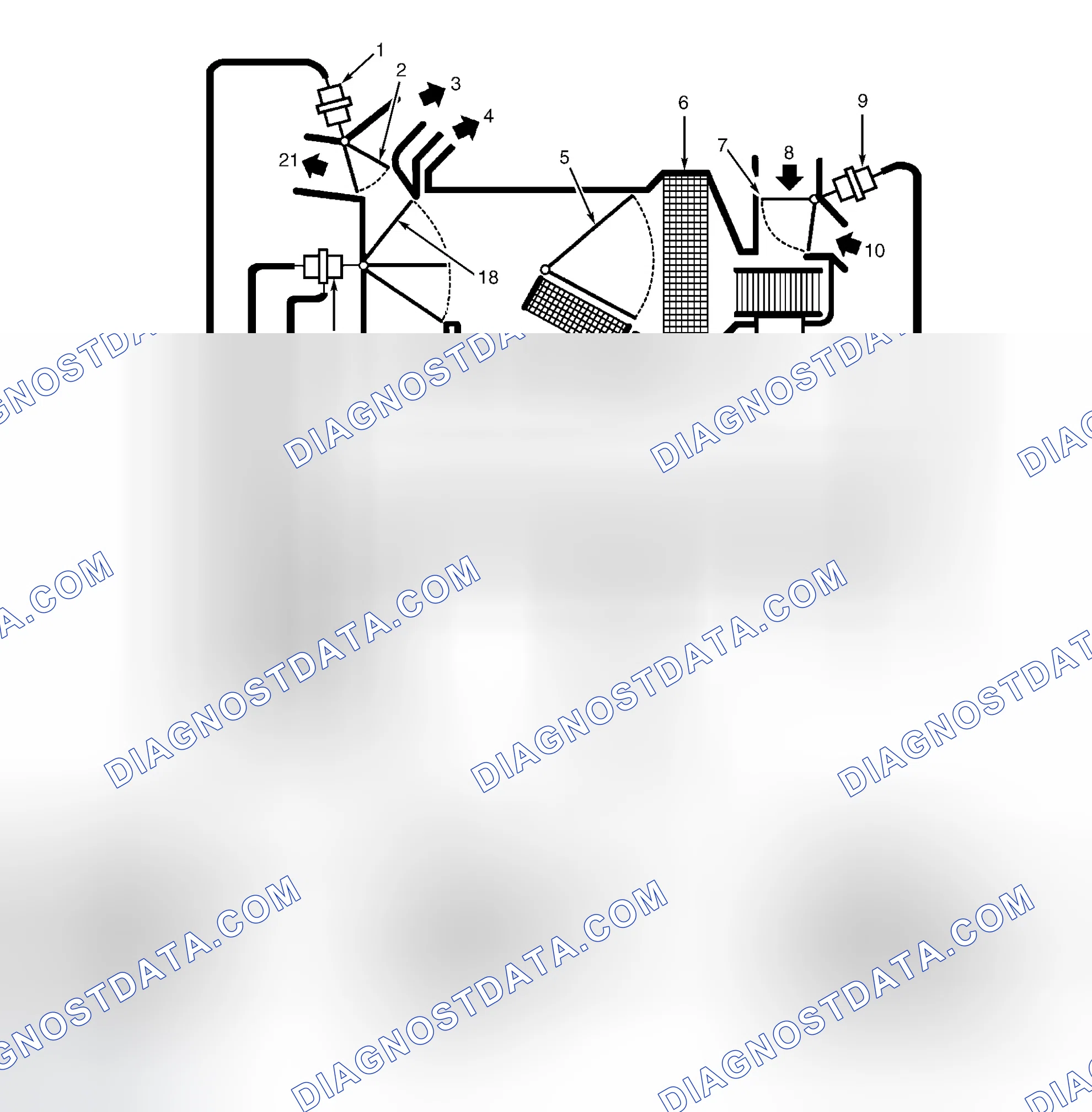 Scheme 1: Automatic A/C-Heater System Vacuum Diagram (Navigator)