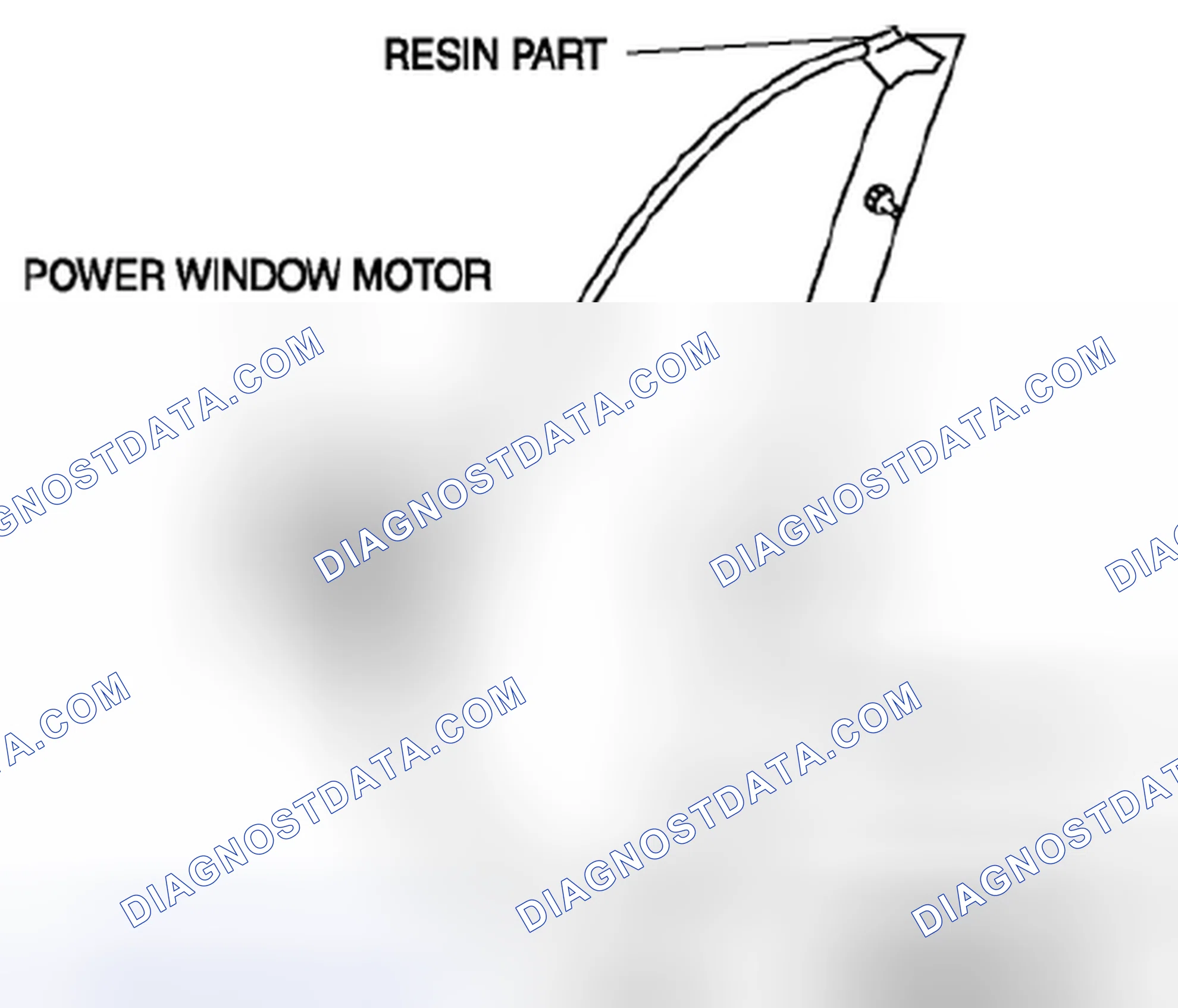Scheme 7: Identifying Carrier Plate, Power Window Regulator, Resin Part And Power Window Motor