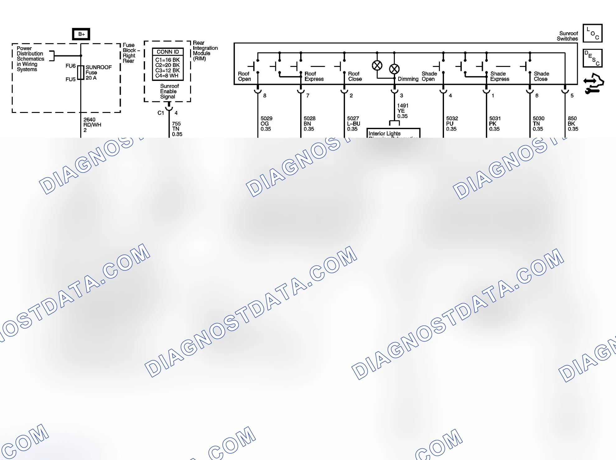 Scheme 1: Power Sunroof Schematics