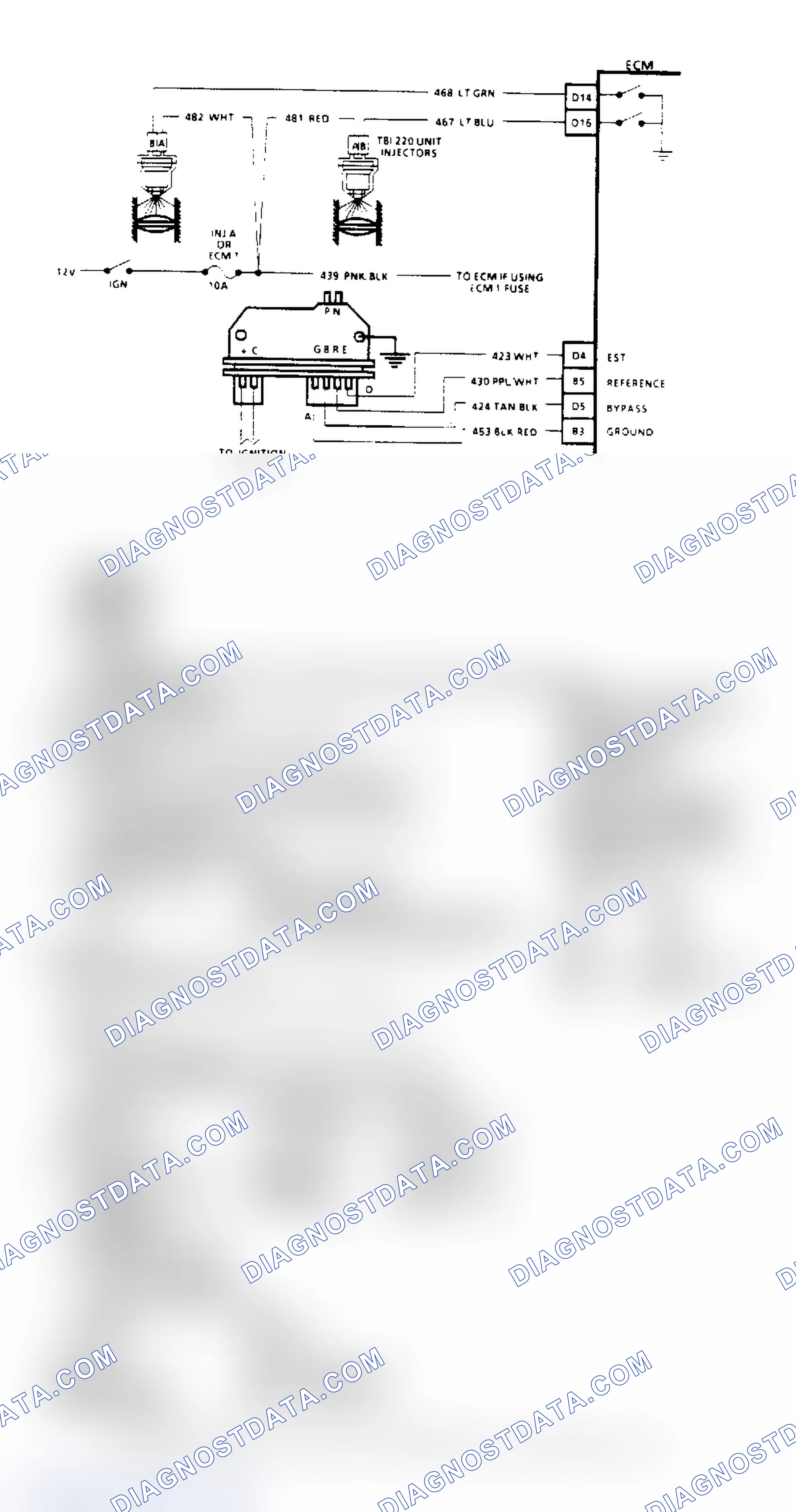 Scheme 34: Chart A4, Injector Circuit Diagnosis (All Other Models)