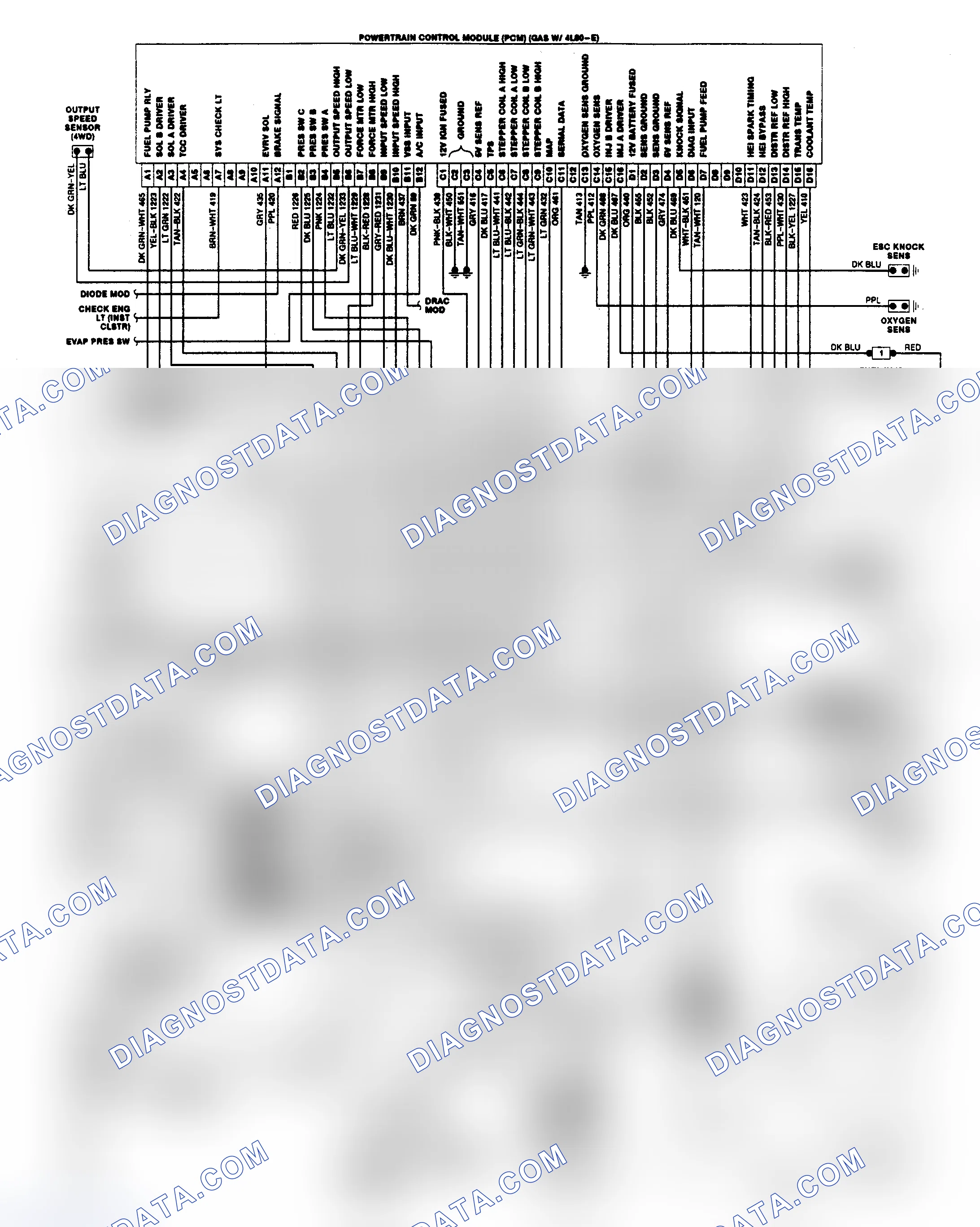 Scheme 18: Wiring Diagram ("R/V" Series 5.7/7.4L w/ 4L80-E Trans.)