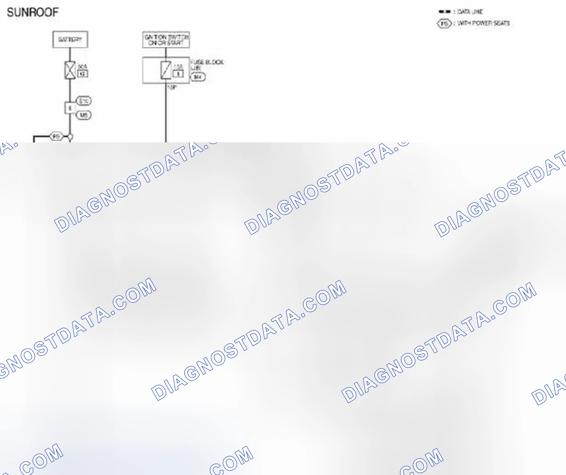 Scheme 285: Sunroof Motor Assembly: Wiring Diagram