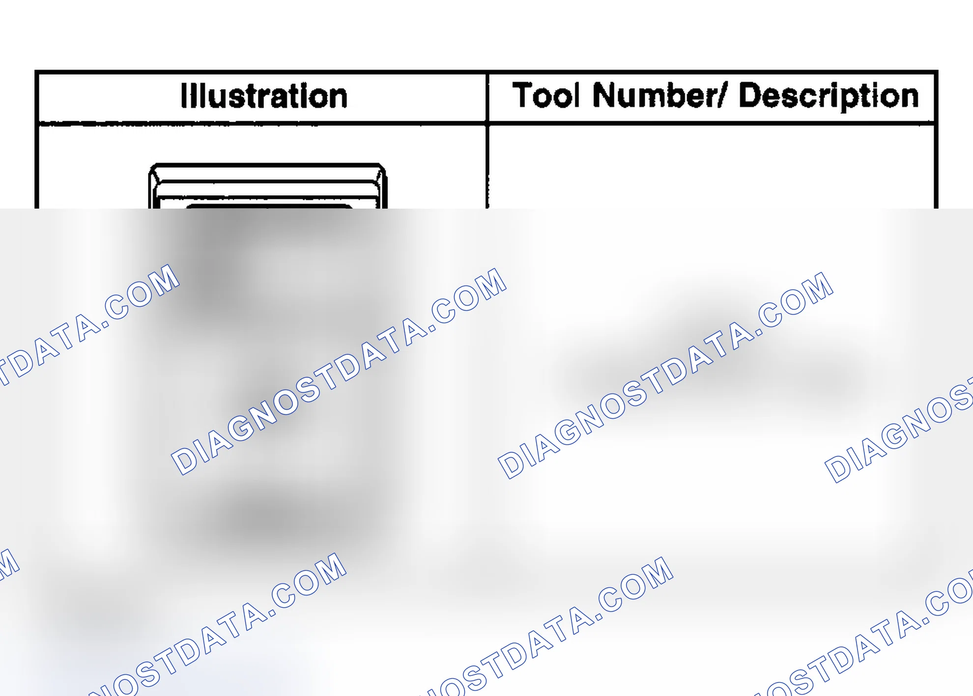 Scheme 12: Special Tools and Equipment