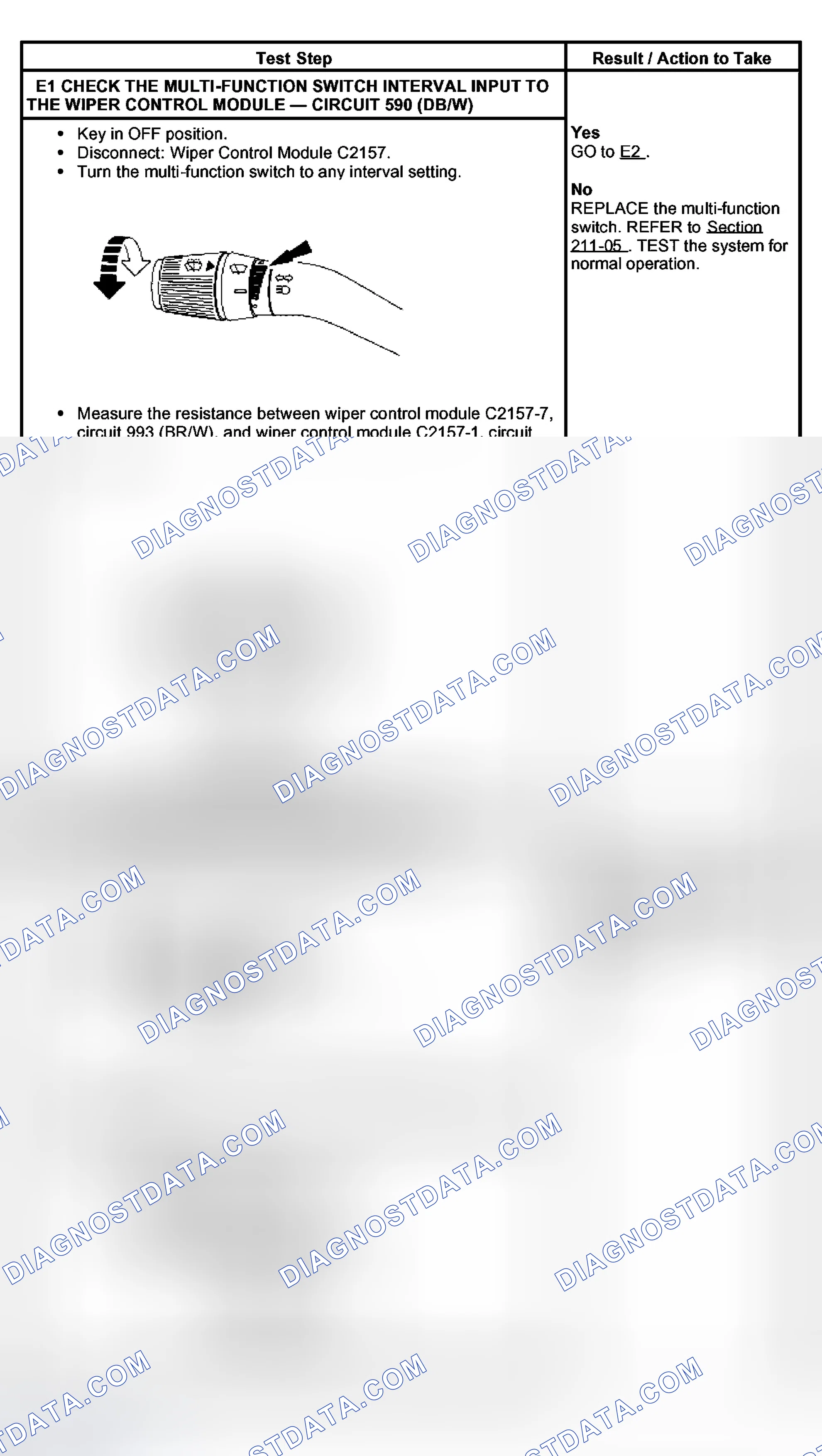 Scheme 26: PINPOINT TEST E: THE INTERMITTENT WIPER SPEED DOES NOT OPERATE PROPERLY