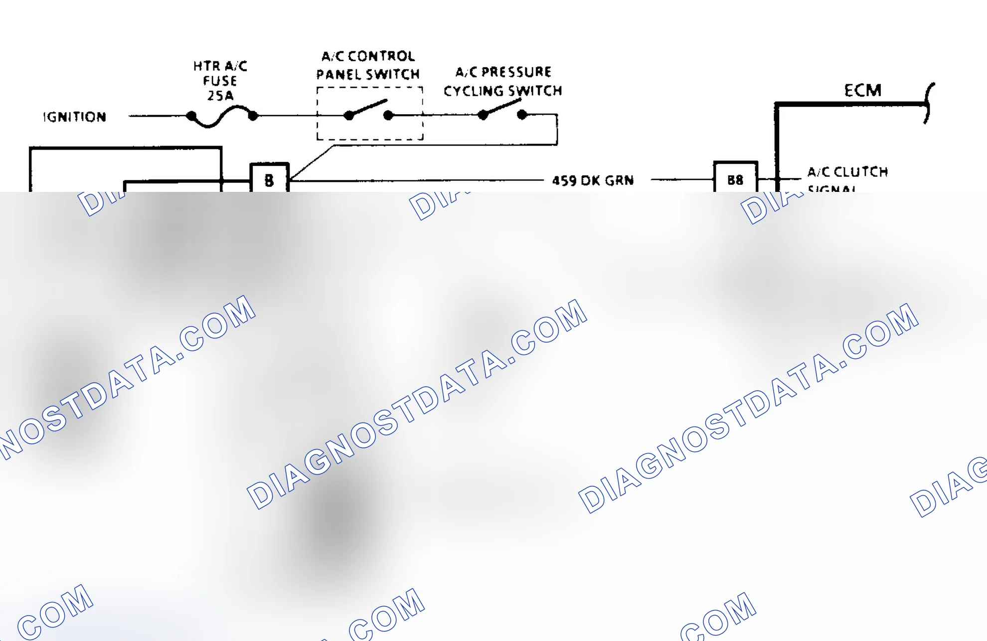 Scheme 117: A/C Clutch Control Diagnosis Schematic (2.5L) (2 of 3)