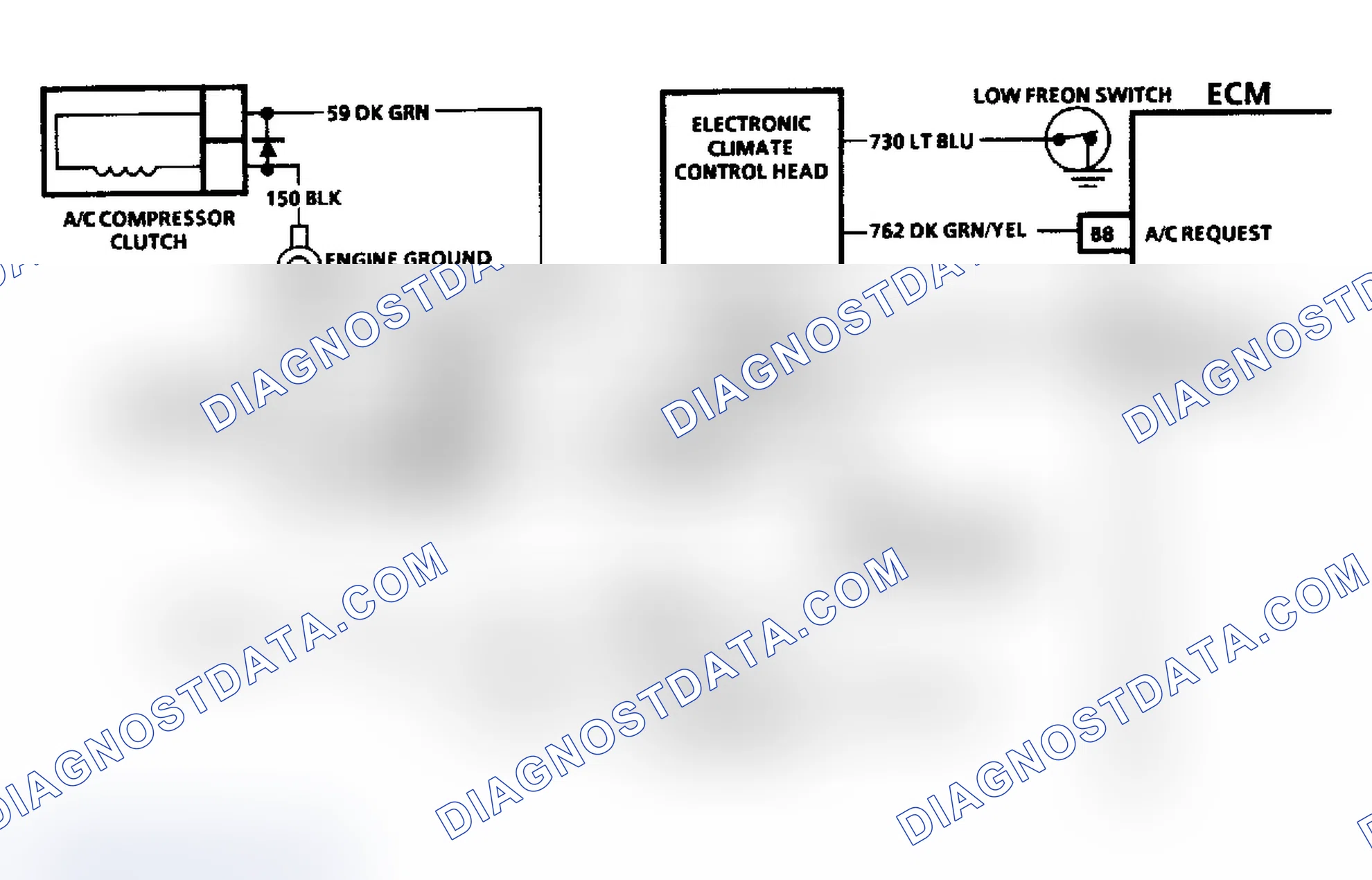 Scheme 55: Chart C-10 Schematic (5.7L VIN 7 - "D" Body) A/C Clutch Control Circuit Diagnosis