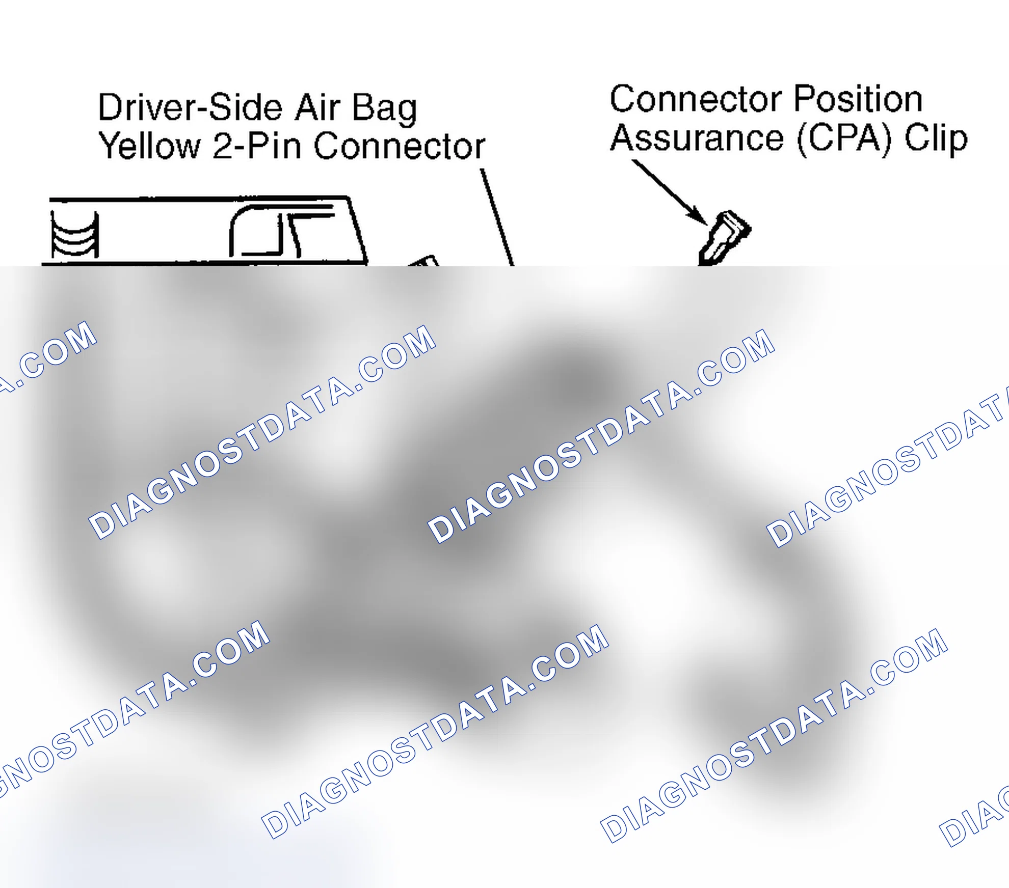 Scheme 35: Identifying Driver Air Bag Yellow 2-Pin Connector (Montana, Silhouette & Venture)