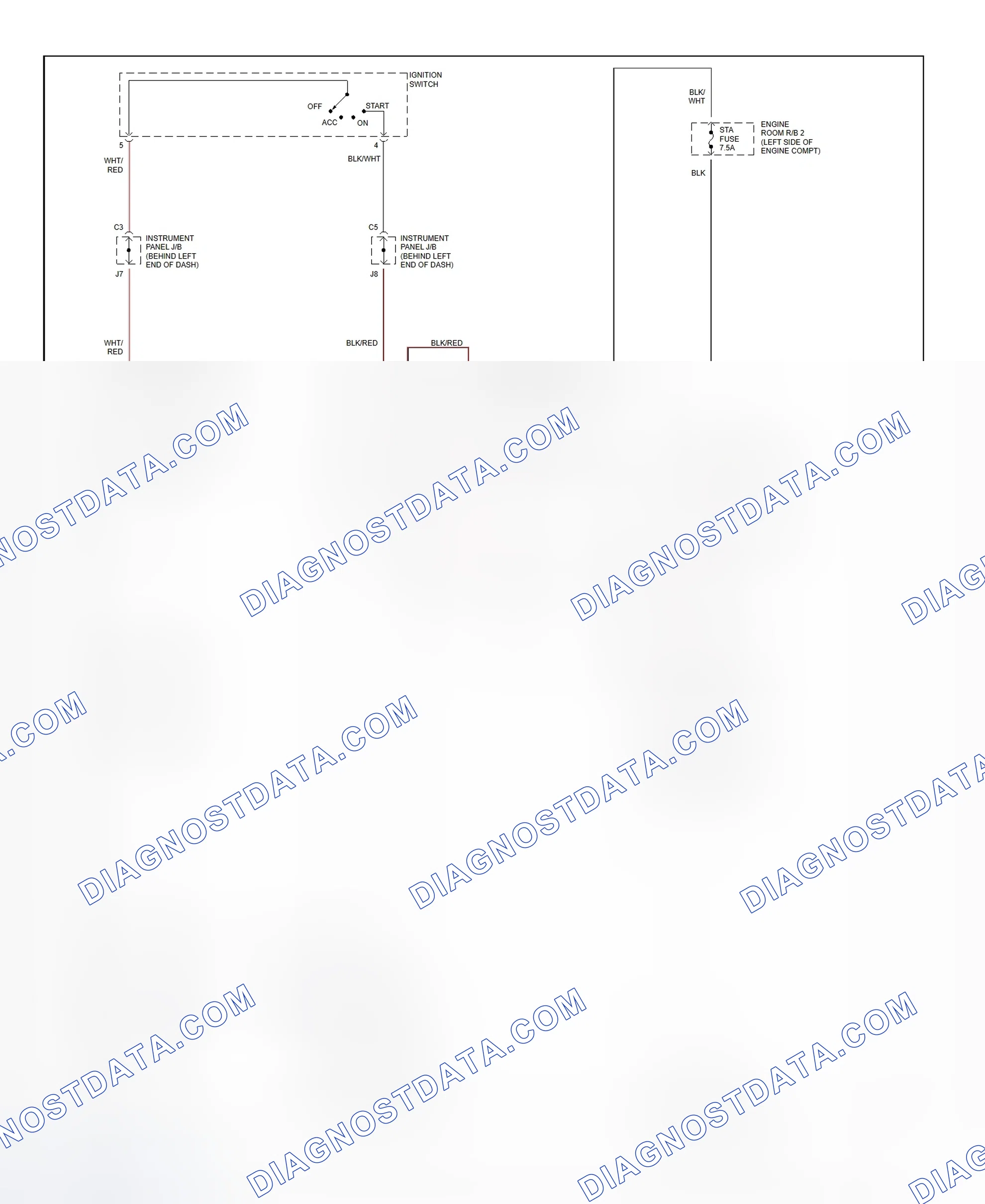 Fig. 31: Starting System Wiring Diagram (Sequoia)