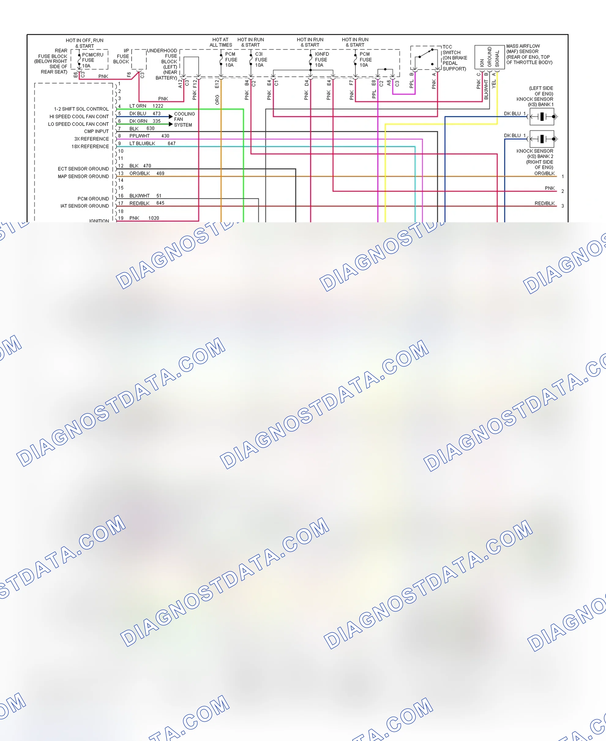 Scheme 186: PCM Wiring Diagram (Park Avenue - 3.8L - 1 Of 4)