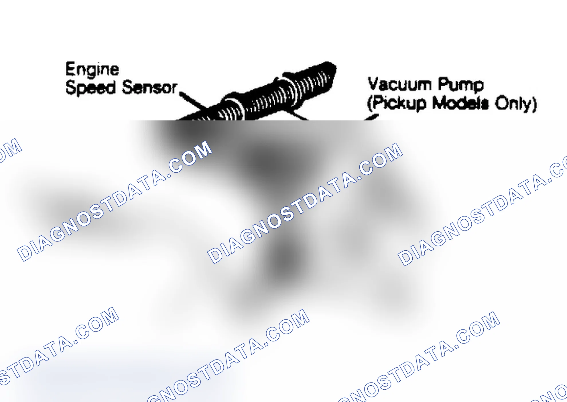 Scheme 69: Engine Speed Sensor Location (Pickup Models Only)