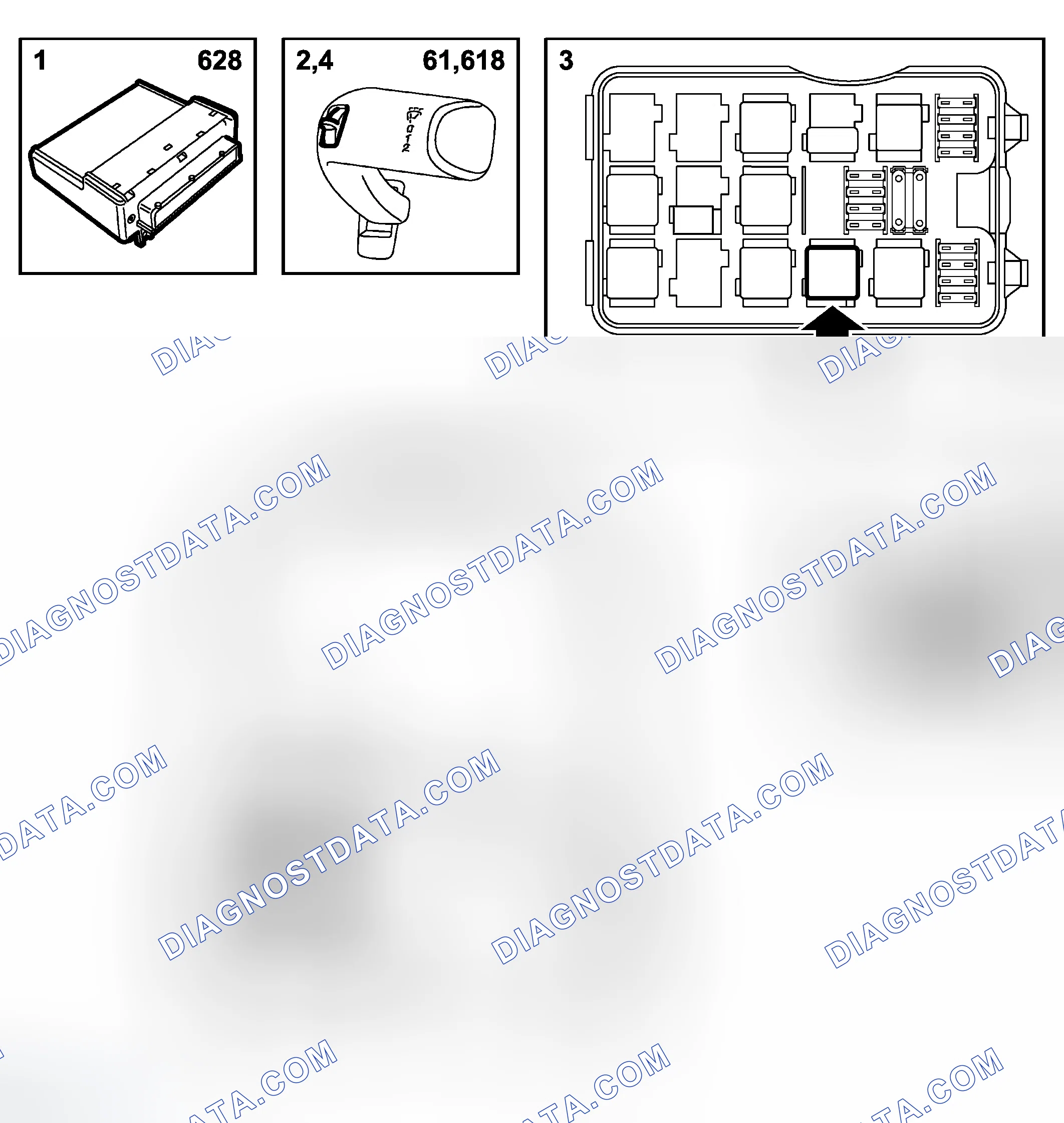 Scheme 76: Main Components, Intermittent Wiper Operation, Windscreen (4D)