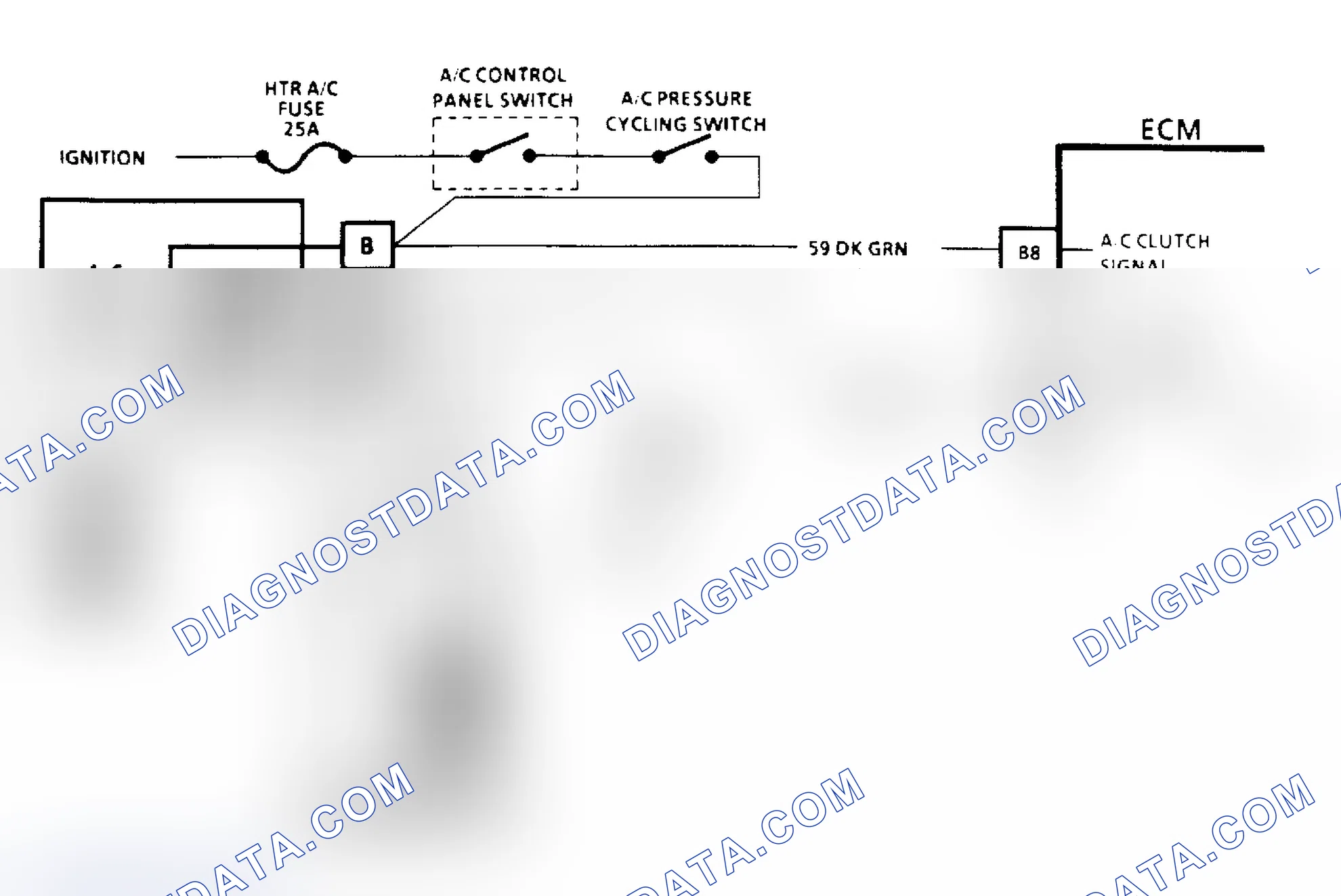 Scheme 40: A/C Clutch Control Diagnosis Schematic (2.8L) (2 of 3)