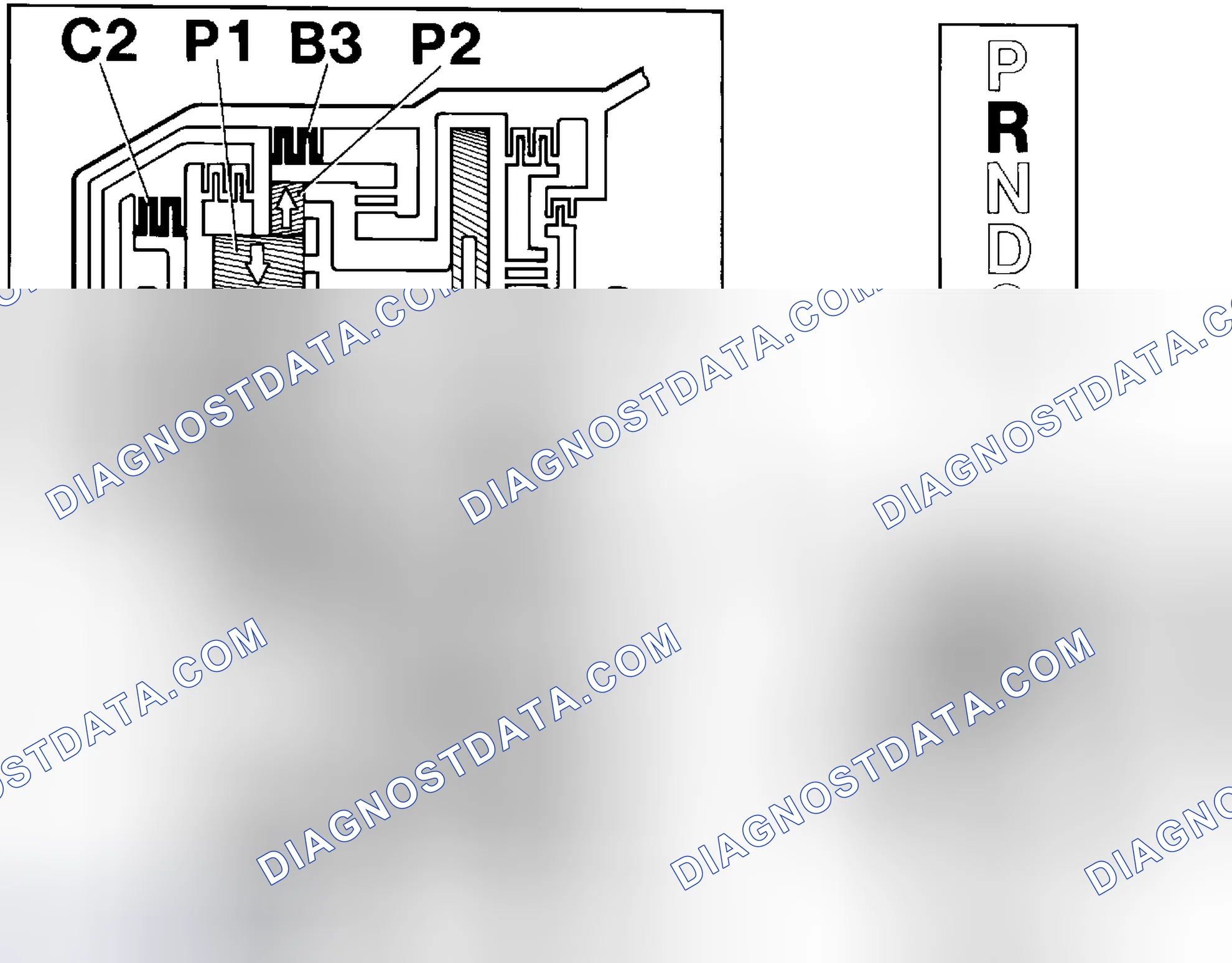 Scheme 406: Position R- back-up (reverse) gear