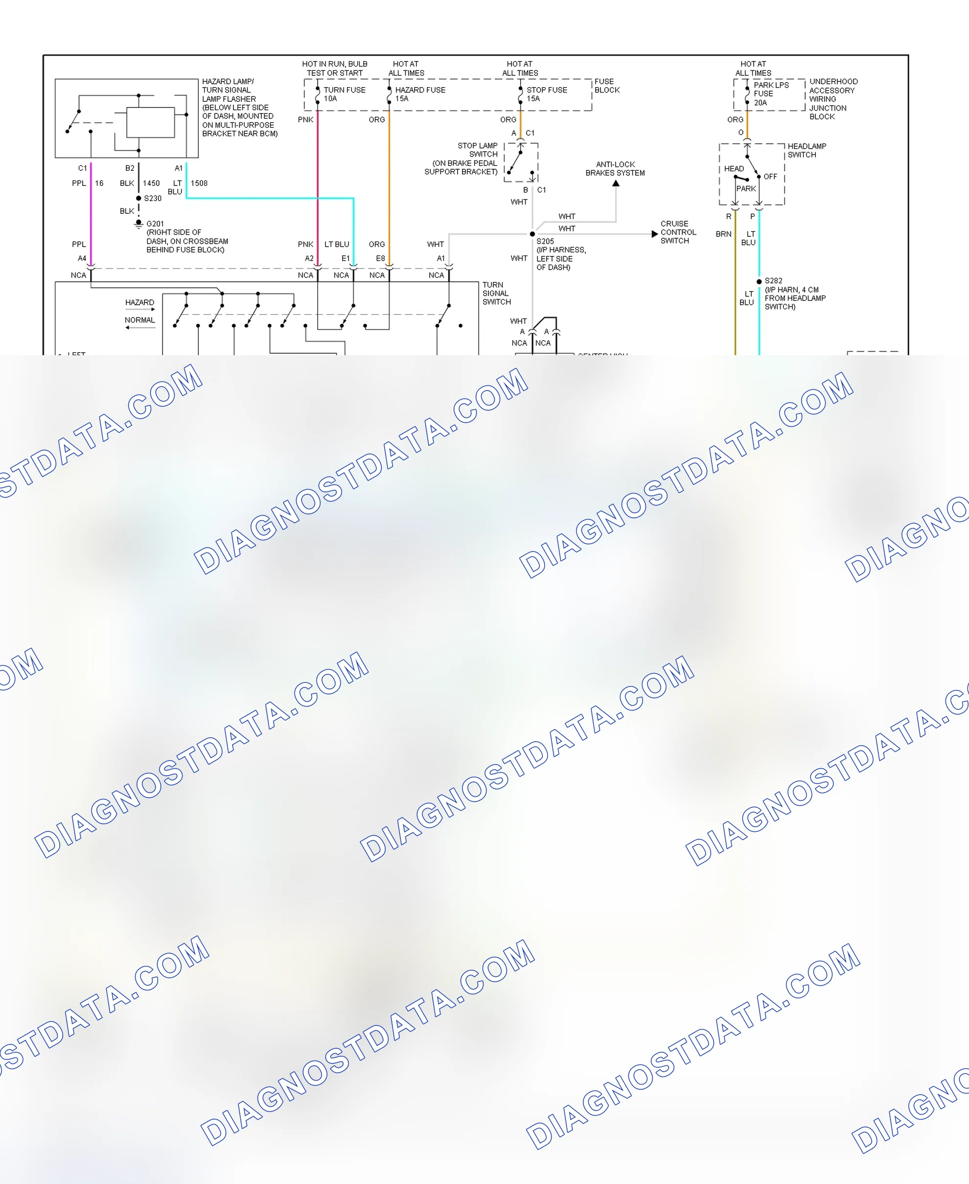 Scheme 25: Exterior Lights Wiring Diagram (Grand Prix)