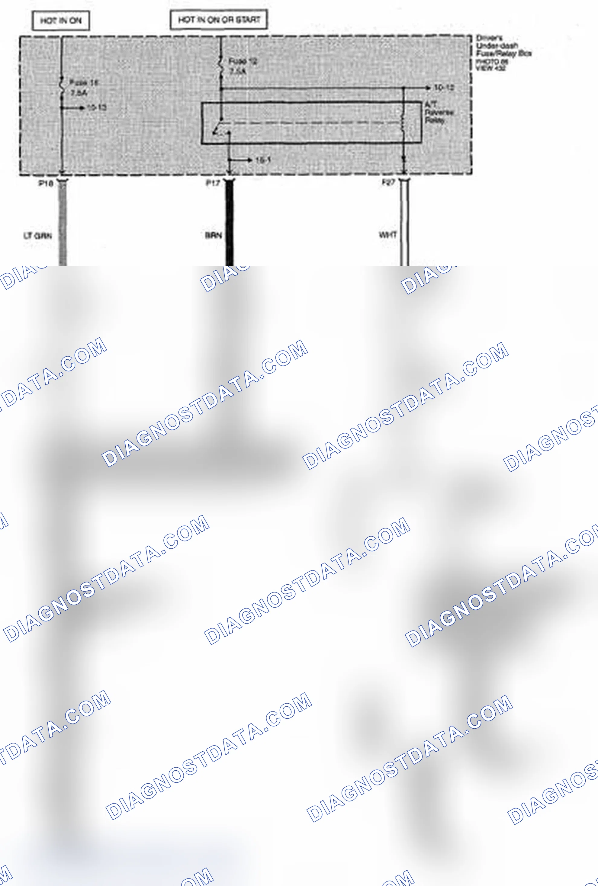 Scheme 302: Automatic Dimming Inside Mirror Circuit Diagram - Navigation (Page 142-1)